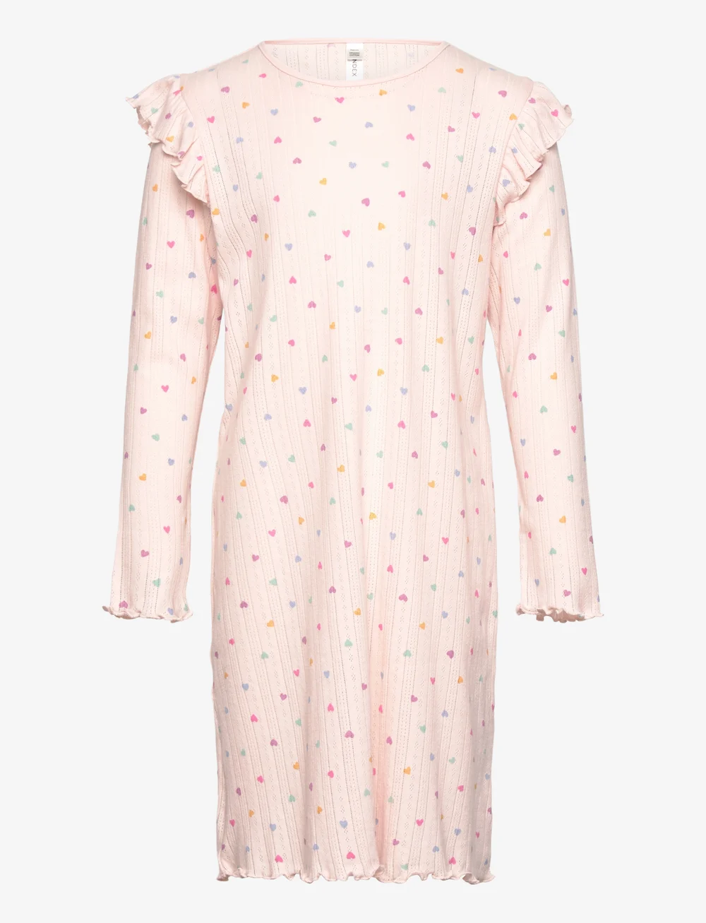 Lindex - Nightgown Pointelle LS - nachthemden - light pink - 1