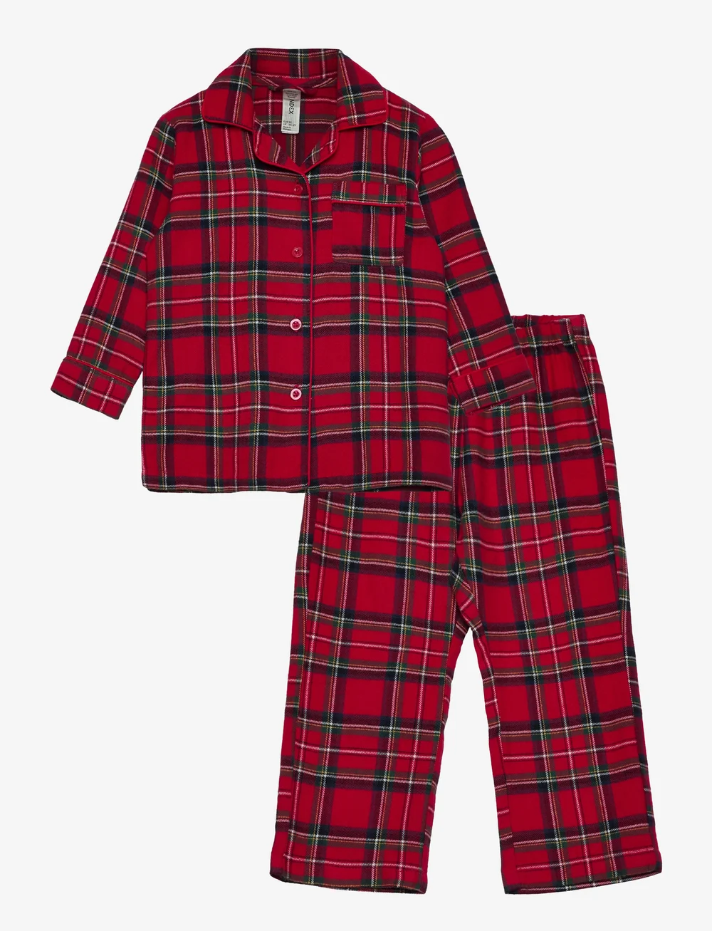 Lindex - Pyjama Flannel y d check Mini - pyjama-sets - red - 1