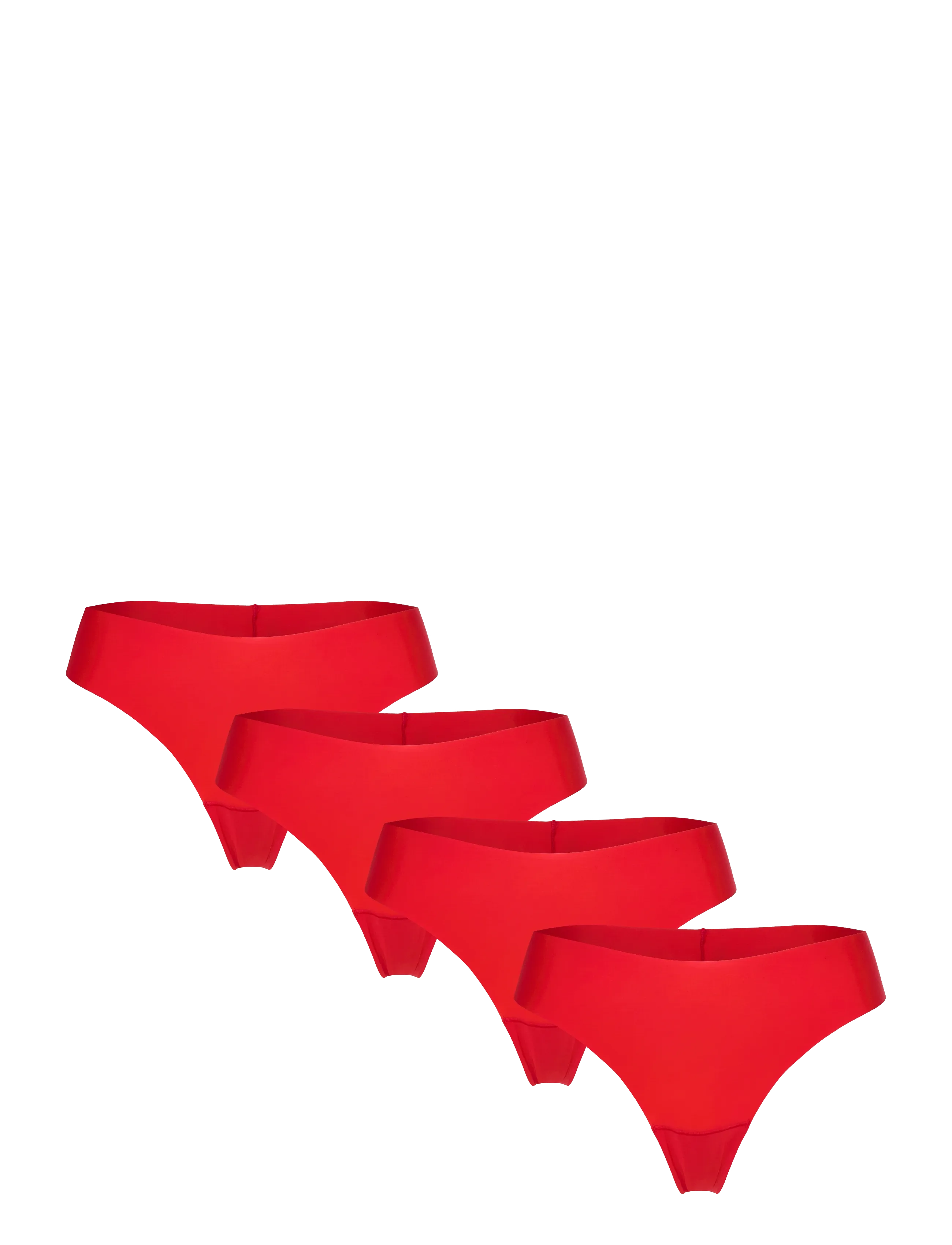 Lindex Brief Inv Thong reg high cu - Stringtrusser - RED / red