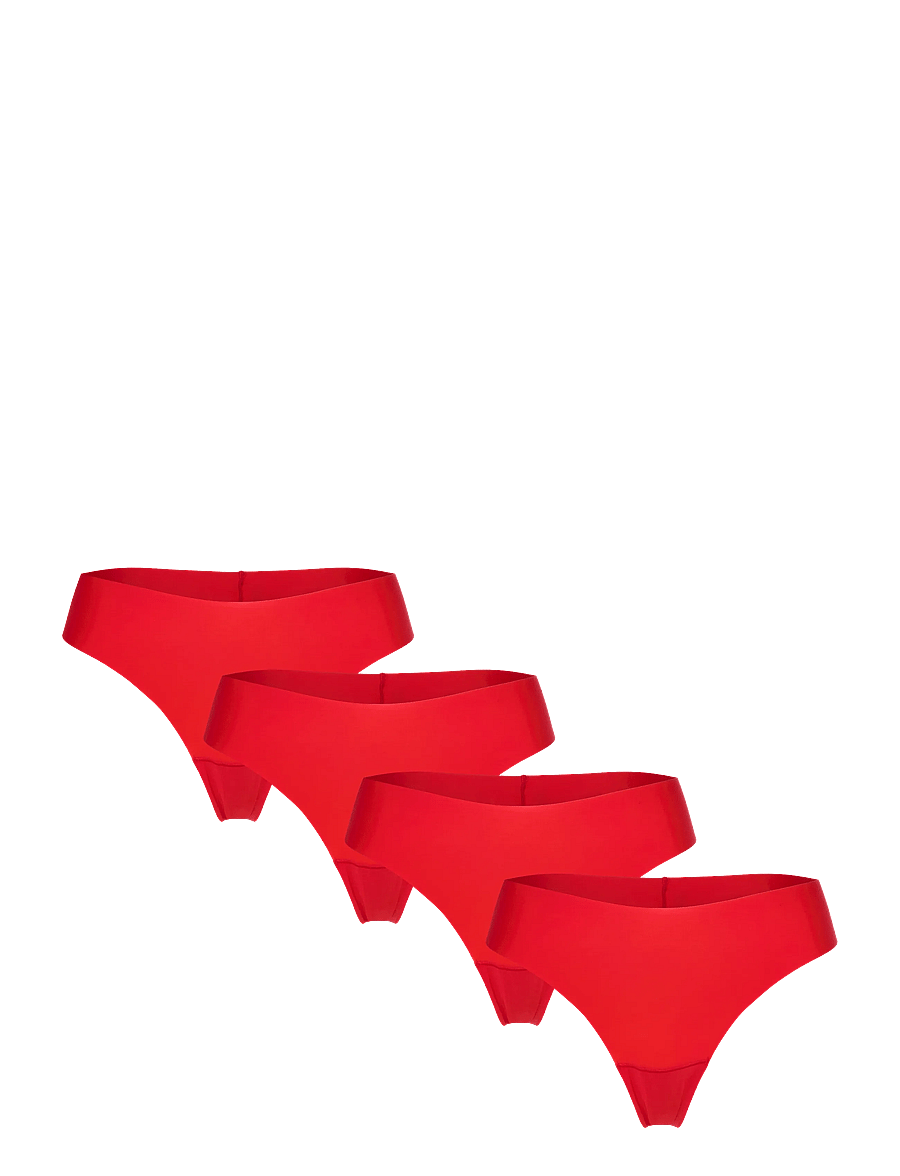 Lindex - 3-pack invisible thongs with regular waist - nahtlose slips - red - 0