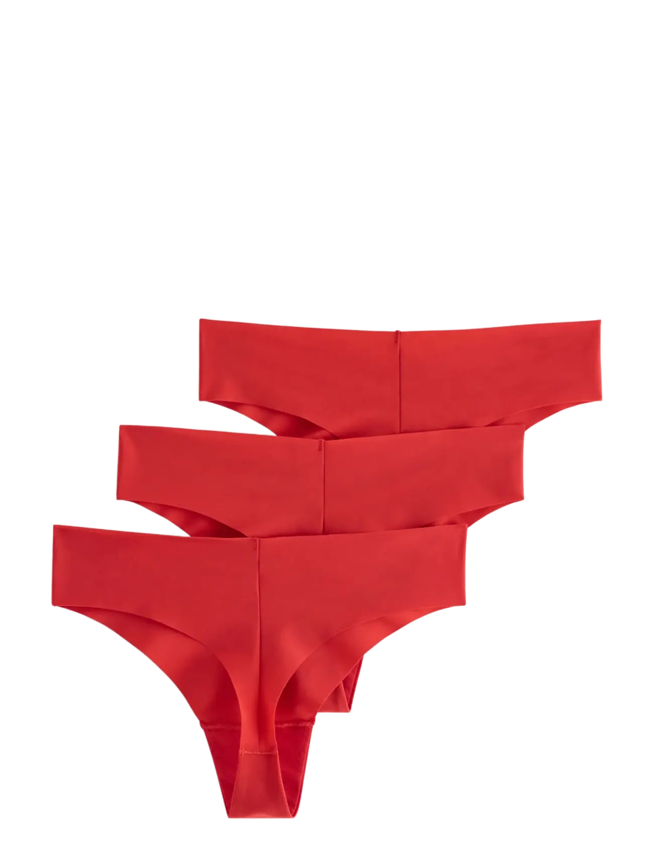 Lindex - Brief Inv Thong reg high cu - seamless panties - red - 1