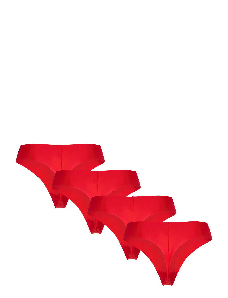 Lindex - 3-pack invisible thongs with regular waist - nahtlose slips - red - 3
