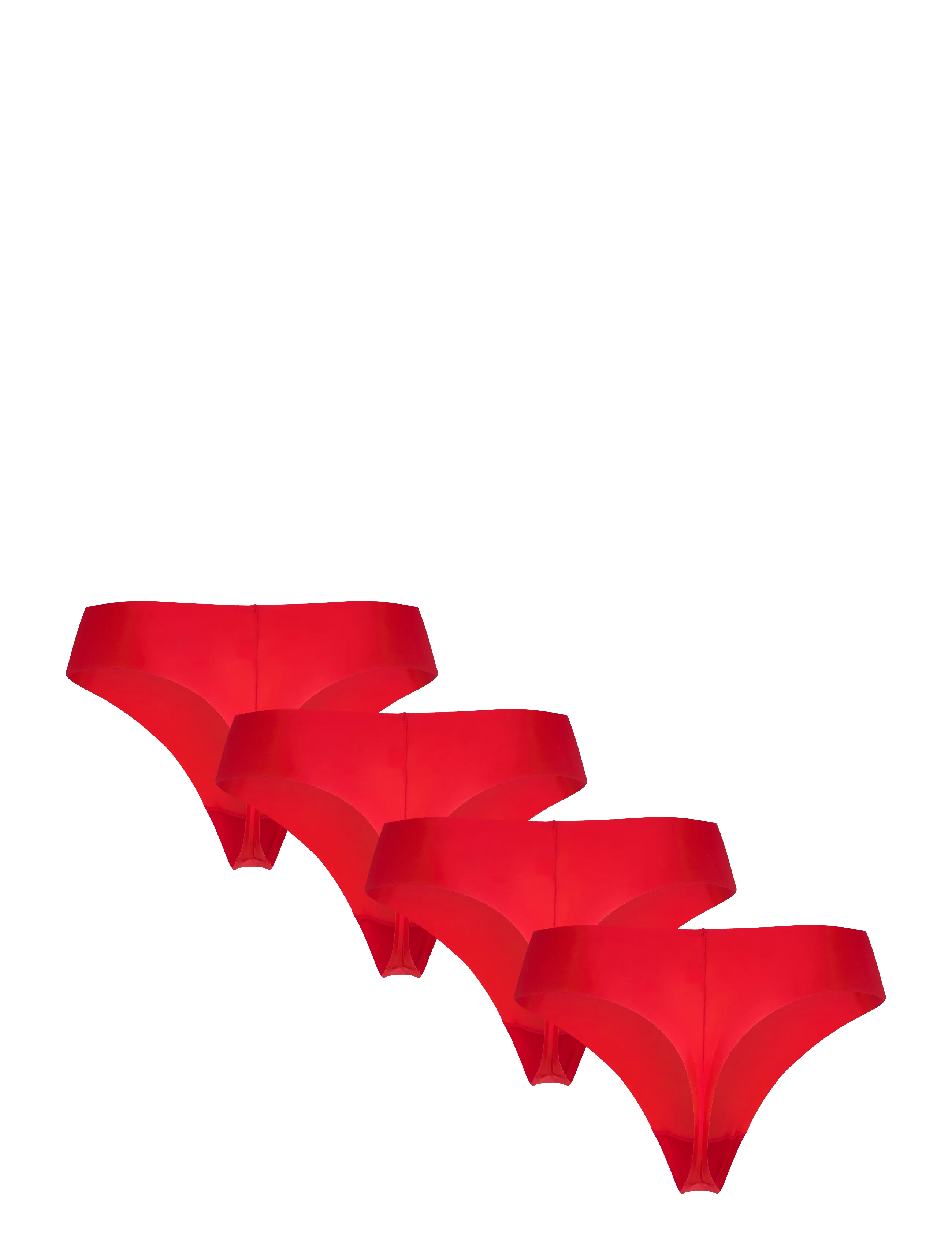 Lindex - Brief Inv Thong reg high cu - seamless panties - red - 3
