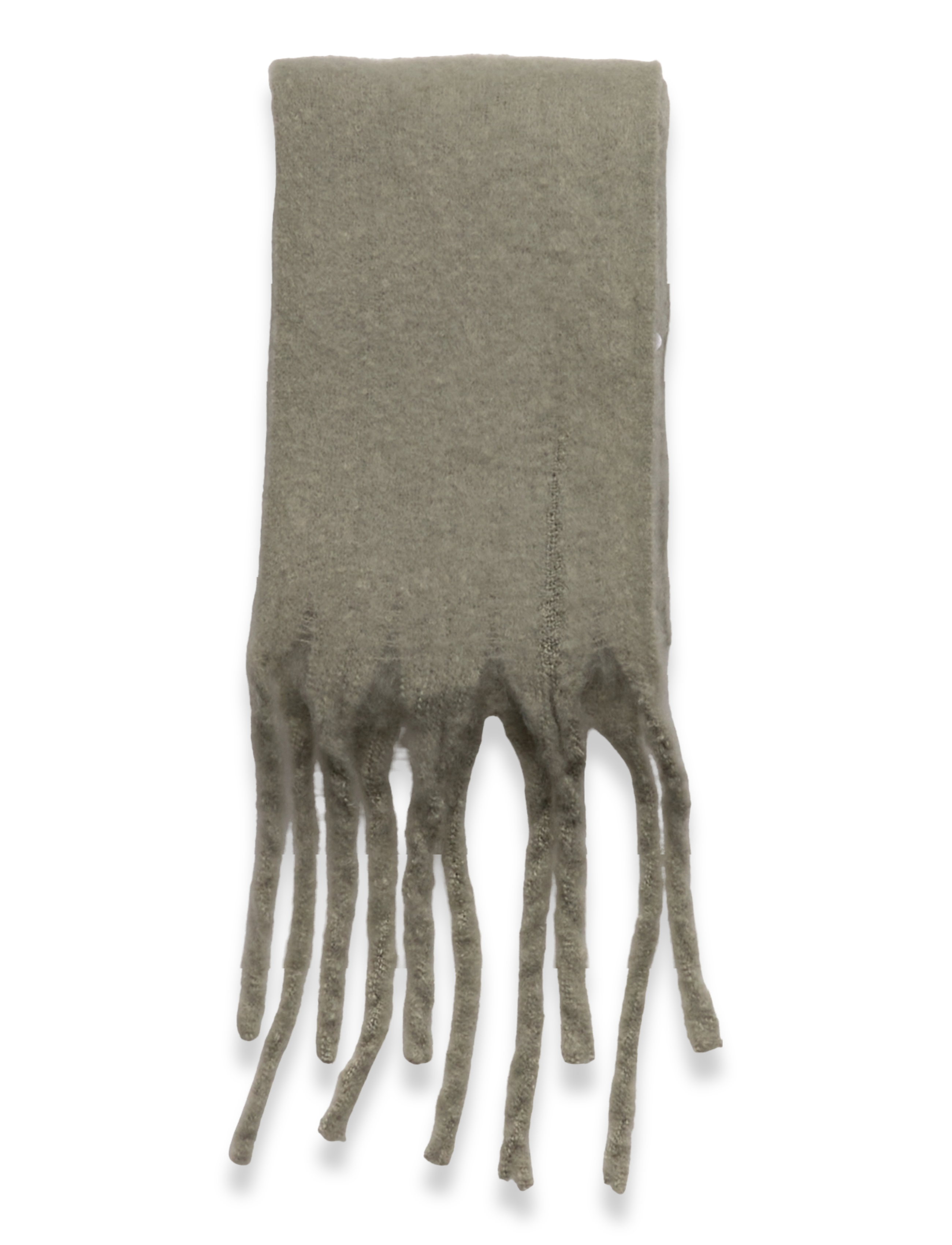 Lindex - Scarf big fringe skinny - accessories - dusty green - 1