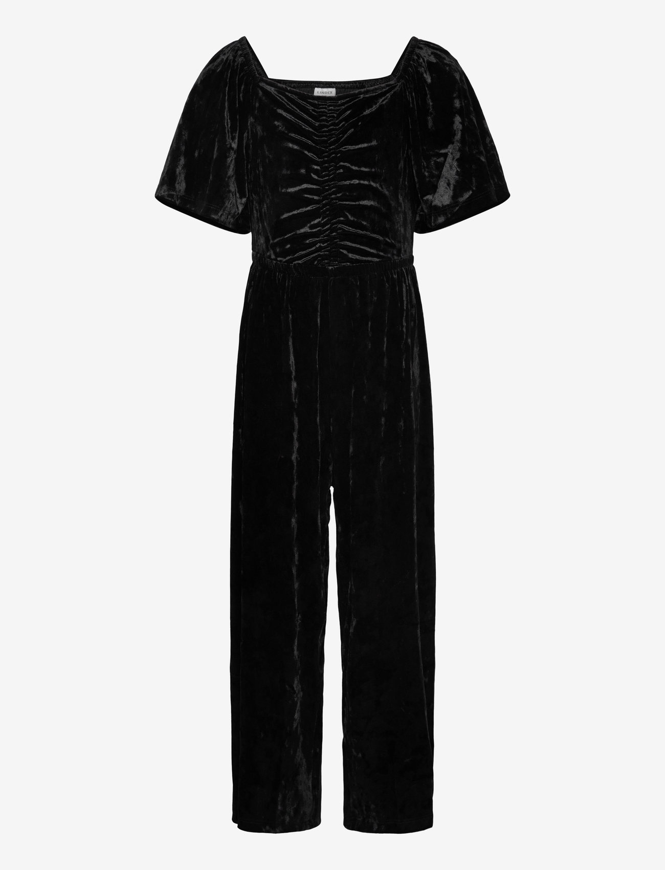 Lindex - Jumpsuit crushed velvet - pükskostüümid - black - 1