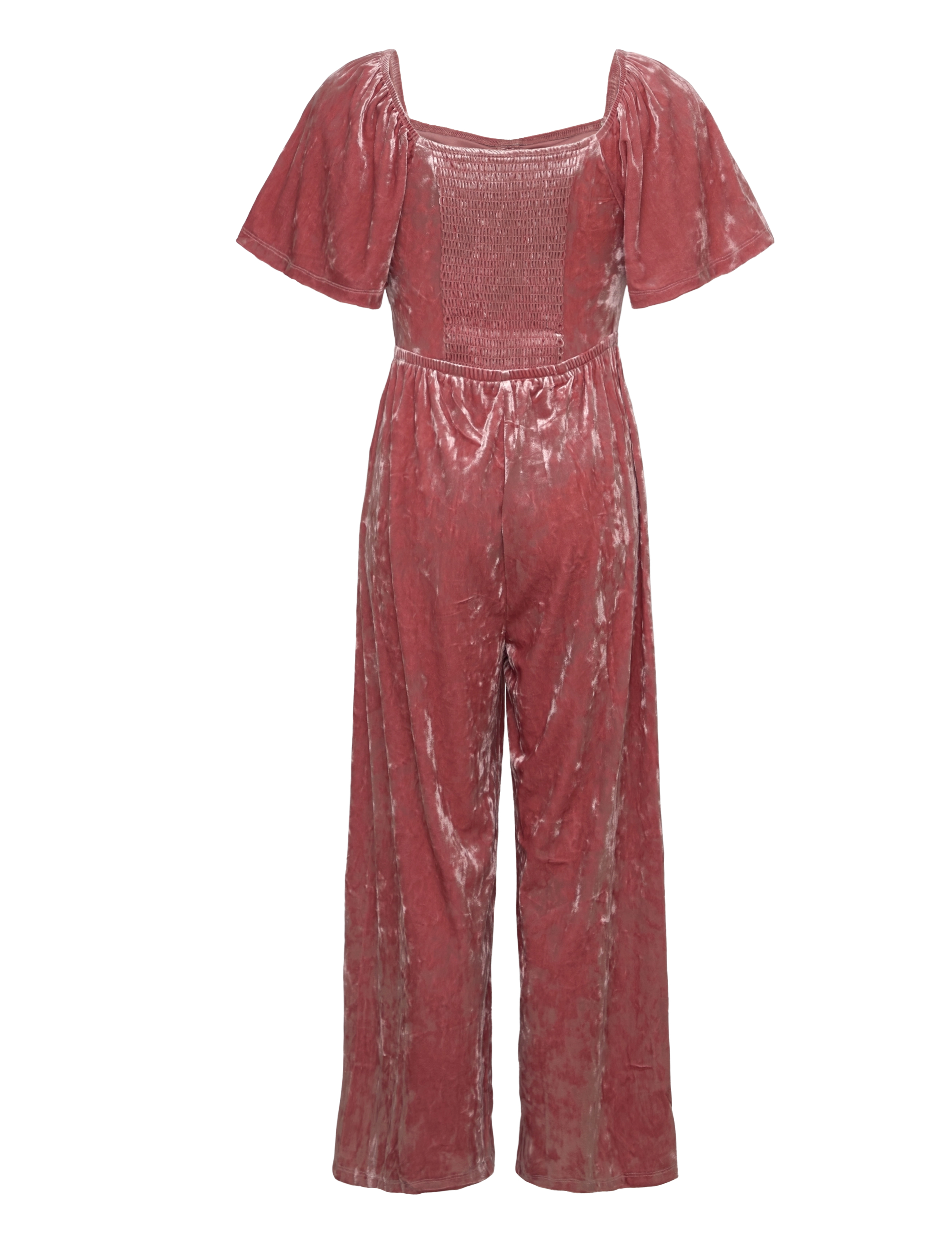 Lindex - Jumpsuit crushed velvet - laveste priser - dusty pink - 2