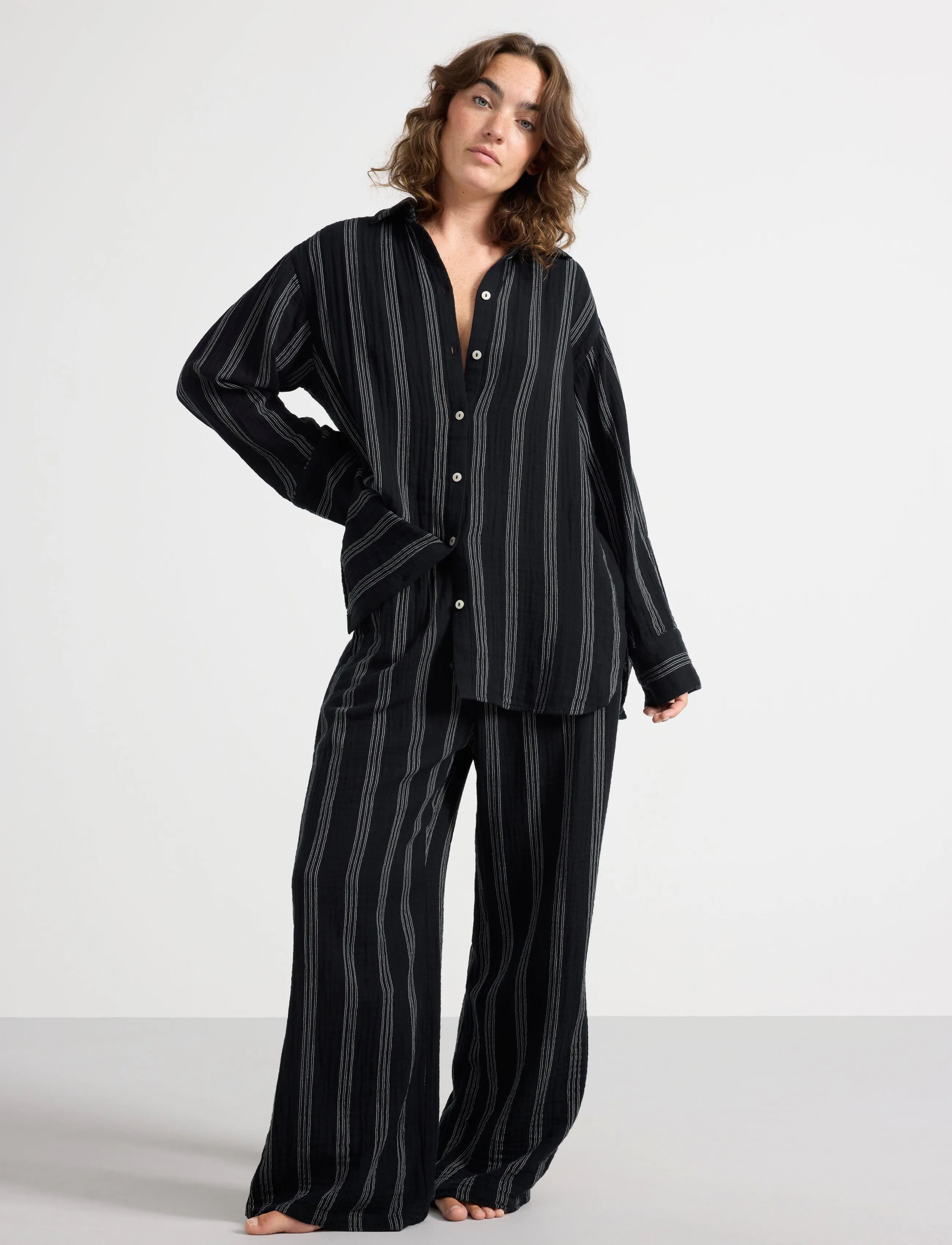 Lindex Pyjama trousers - Lindex - BLACK / black