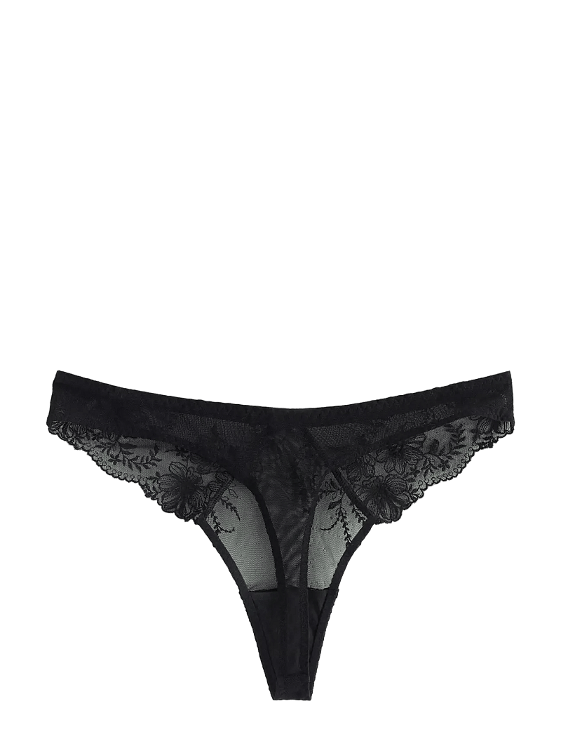 Lindex - Thong Low Lina Stretch - stringid - black - 2