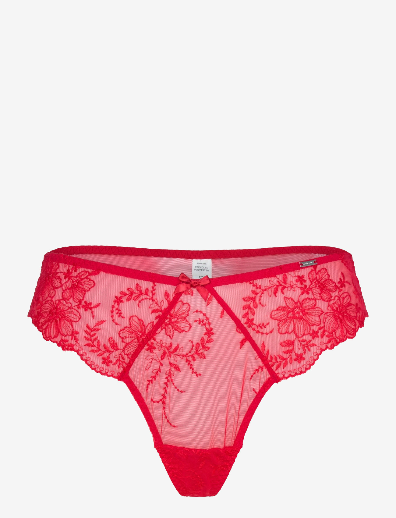 Lindex - Thong Low Lina Stretch - stringtrusser - red - 1