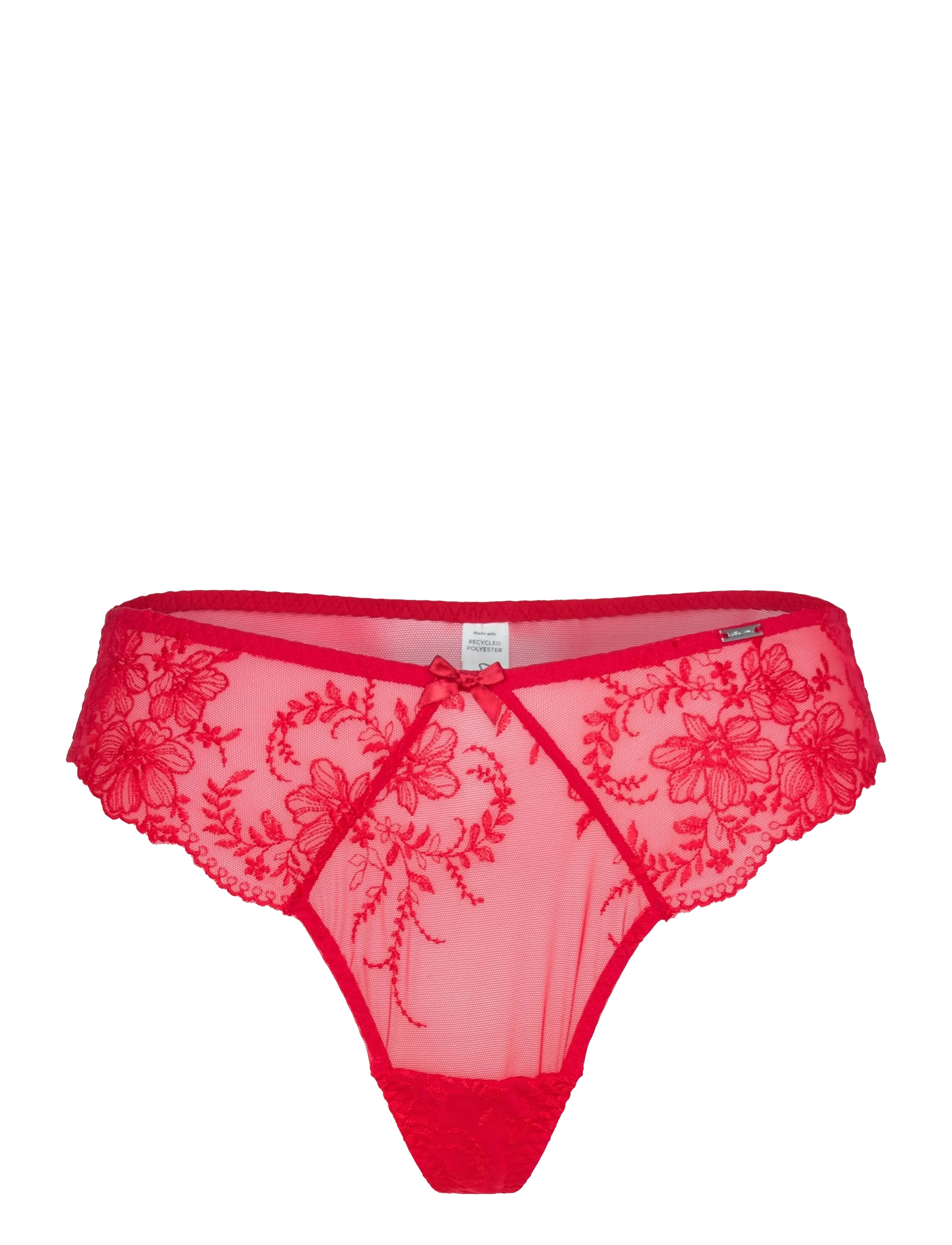 Lindex Thong Low Lina Stretch - Stringtrusser - RED / red