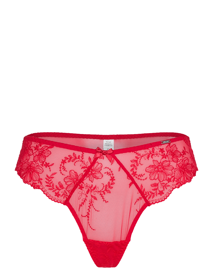 Lindex - Thong Low Lina Stretch - stringid - red - 1