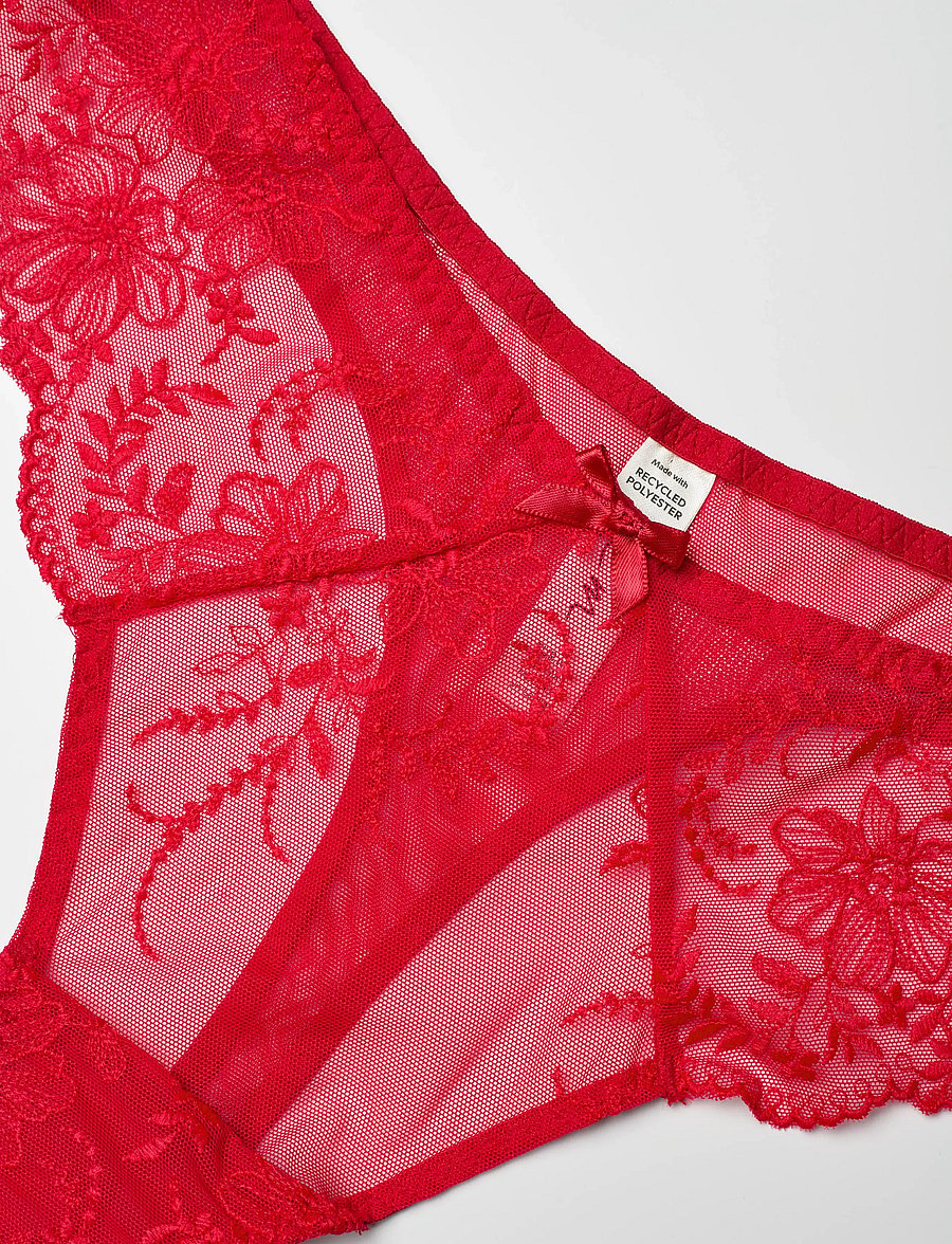 Lindex - Thong Low Lina Stretch - stringid - red - 5