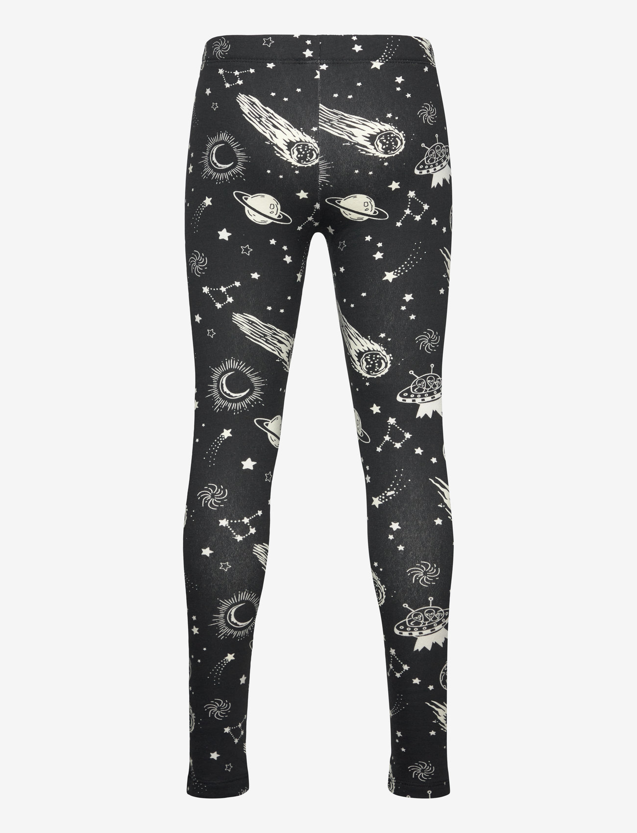 Lindex - Leggings space aop glow in the - black - 2