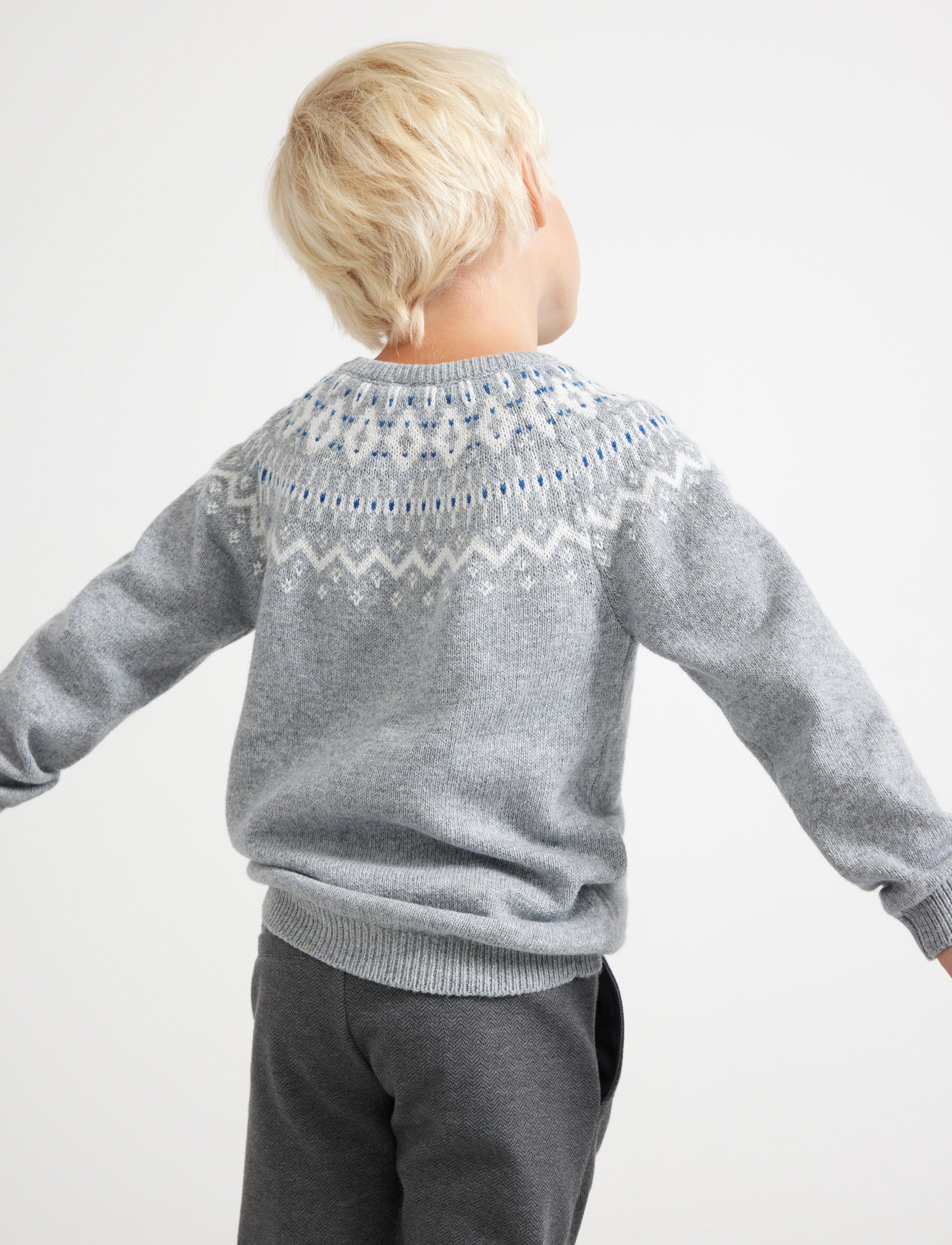 Lindex - Sweater Fairisle - pullover - light grey melange - 3