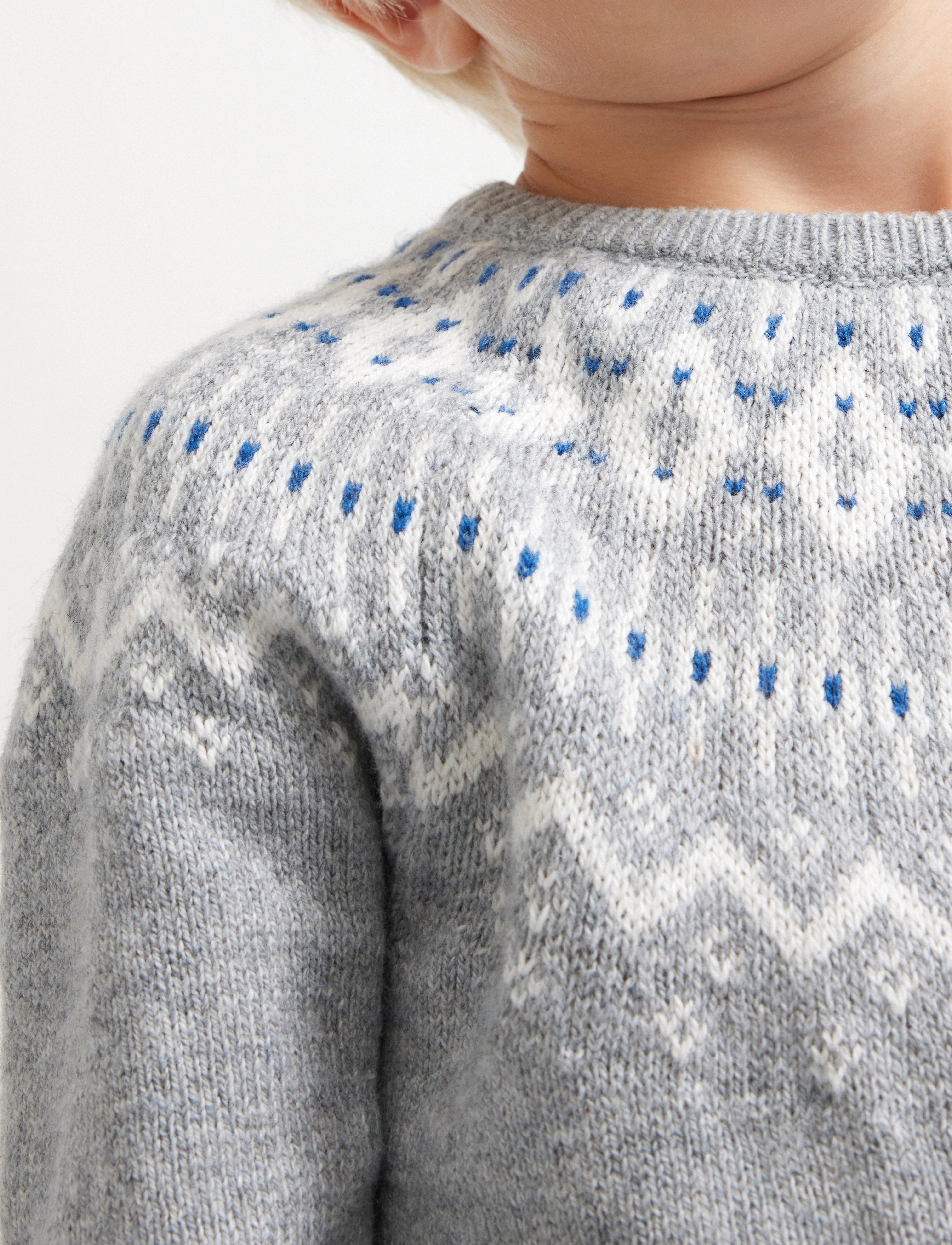 Lindex - Sweater Fairisle - pullover - light grey melange - 4