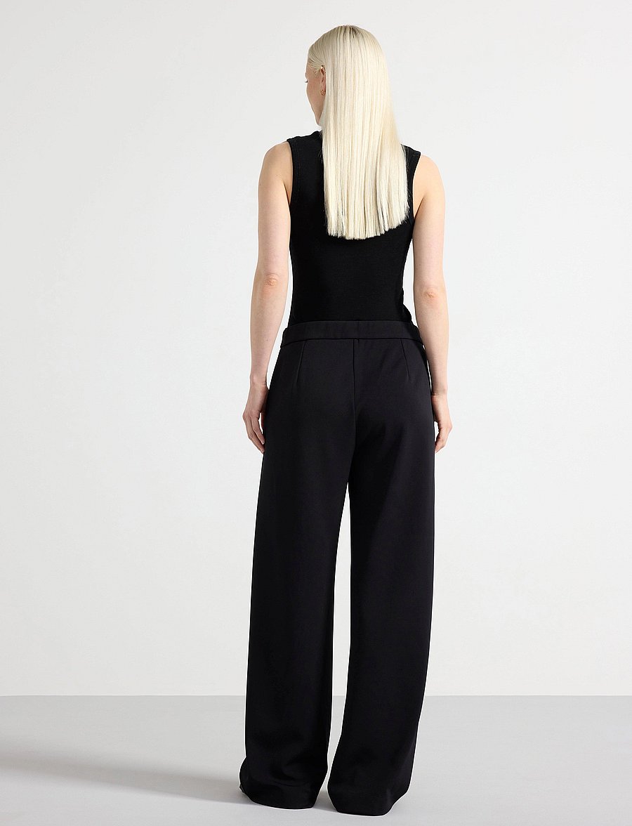 Lindex - Trousers Rut - hosen mit weitem bein - black - 3
