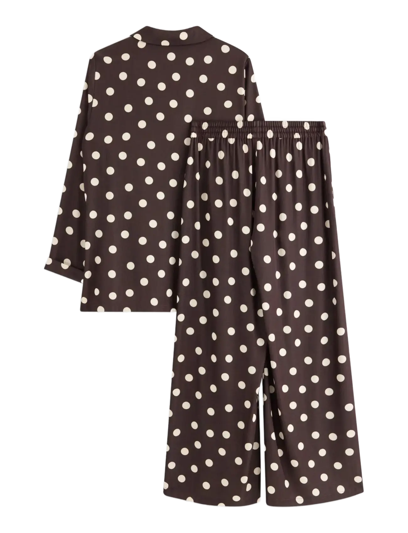 Lindex - Pyjama set in satin - pyjamas - dark dusty brown - 2