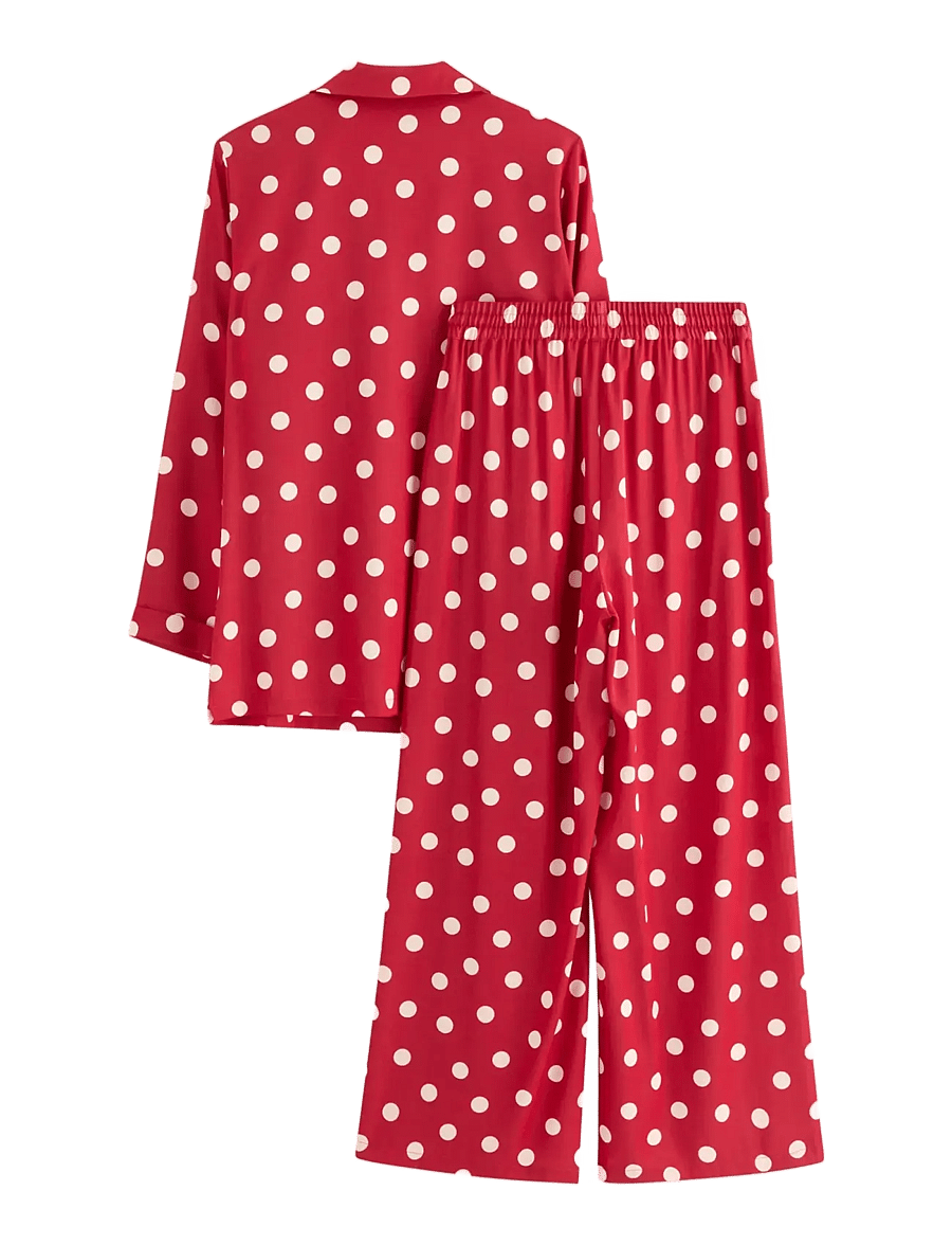 Lindex - Pyjama set in satin - pyjamas - red - 2