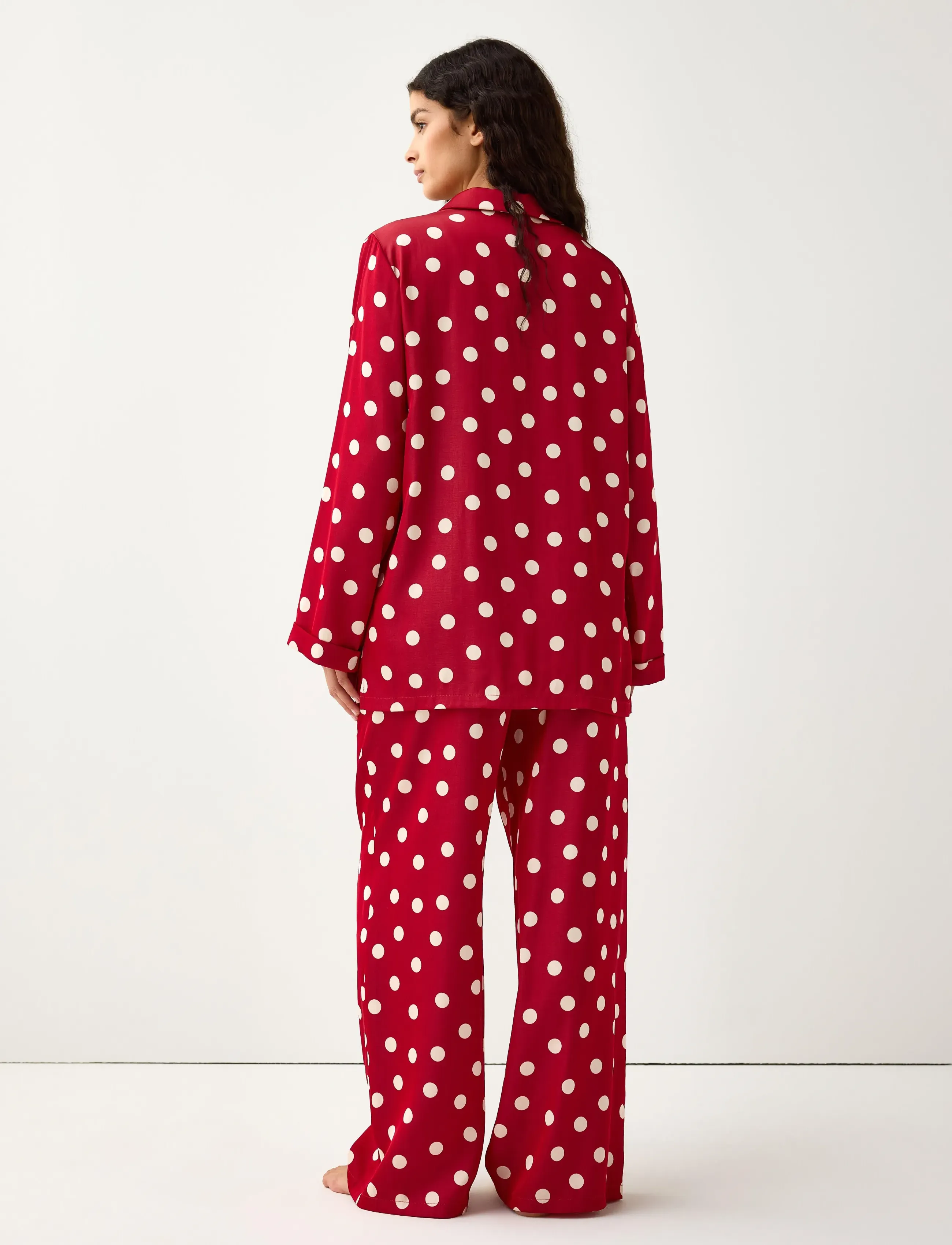 Lindex - Pyjama set in satin - pyjamas - red - 3