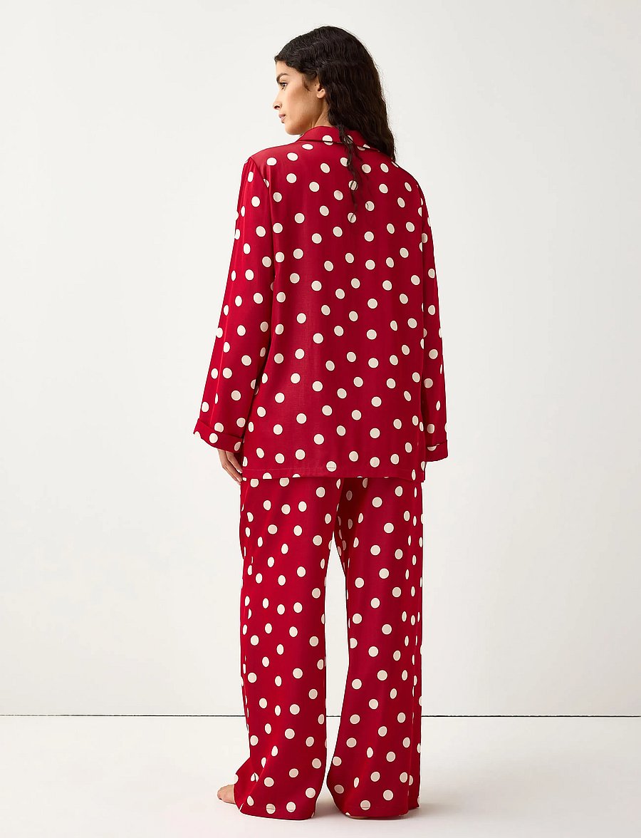 Lindex - Pyjama set in satin - pyjamas - red - 3