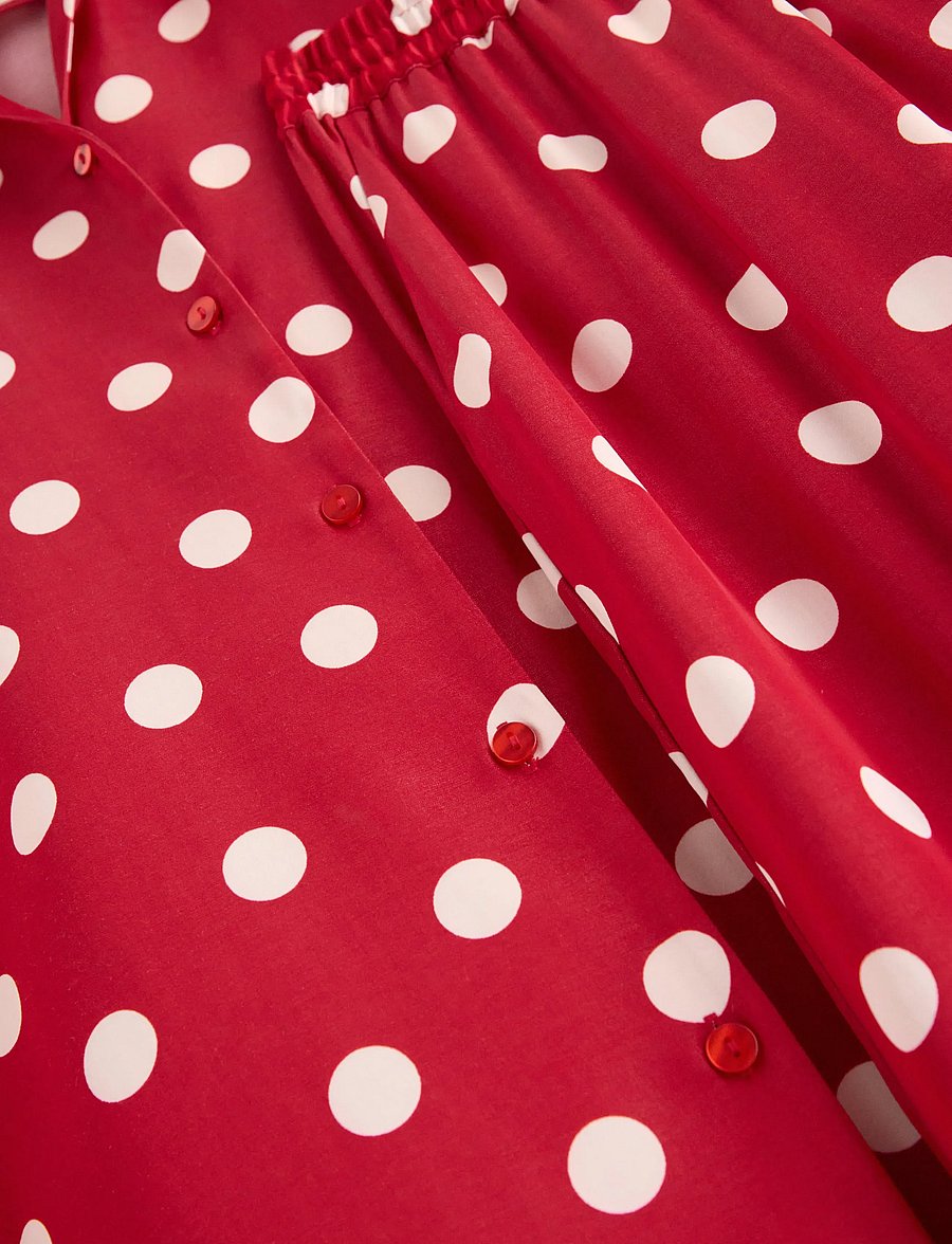 Lindex - Pyjama set in satin - pyjamas - red - 5