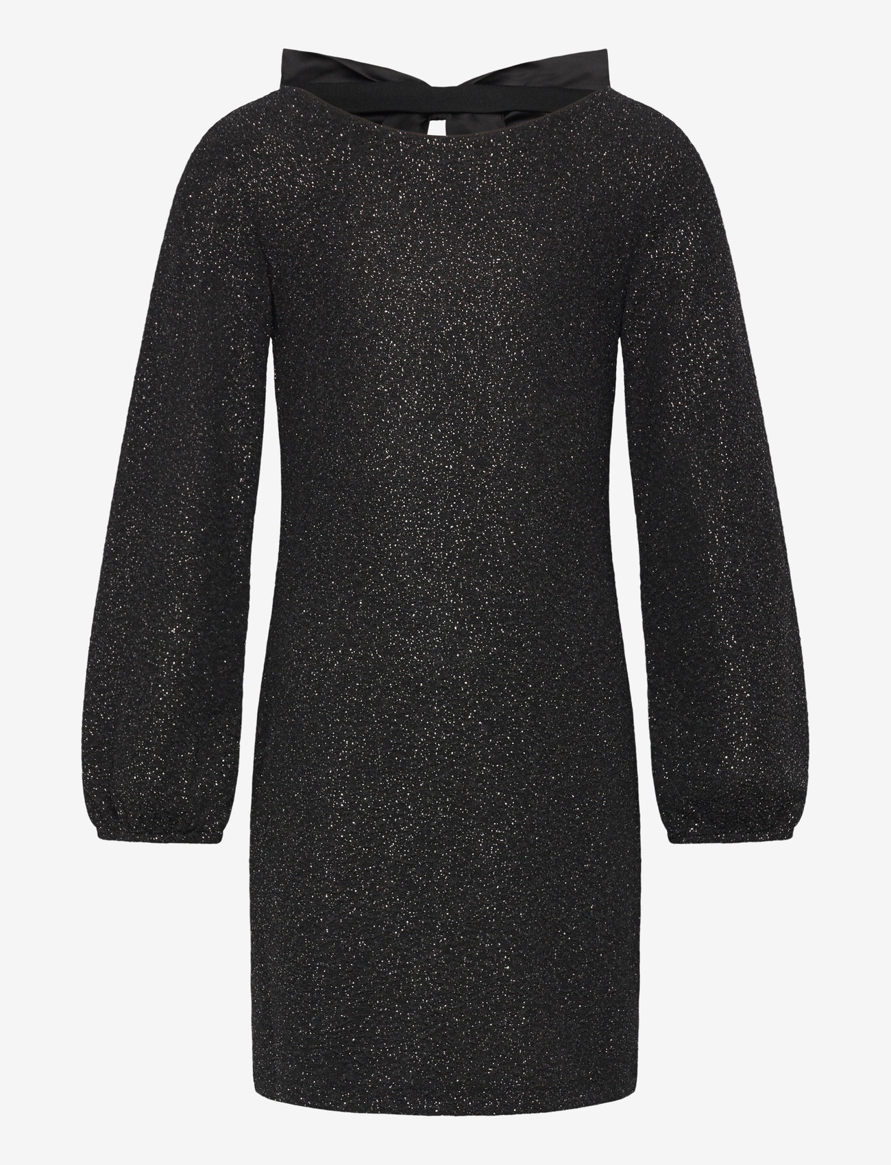 Lindex - Kjole med sløjfedetalje - long-sleeved casual dresses - black - 1