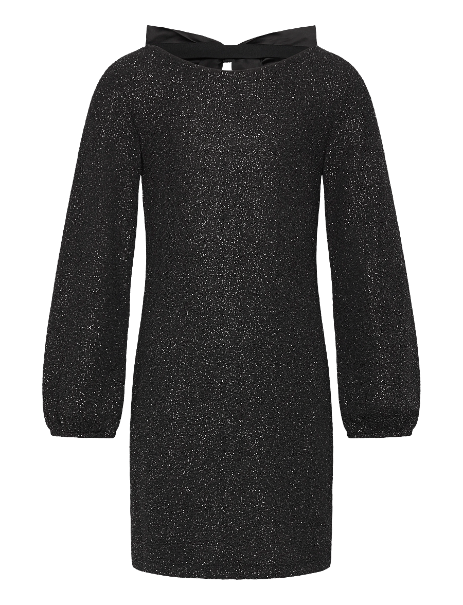 Lindex - Klänning med rosettdetalj - langærmede hverdagskjoler - black - 1