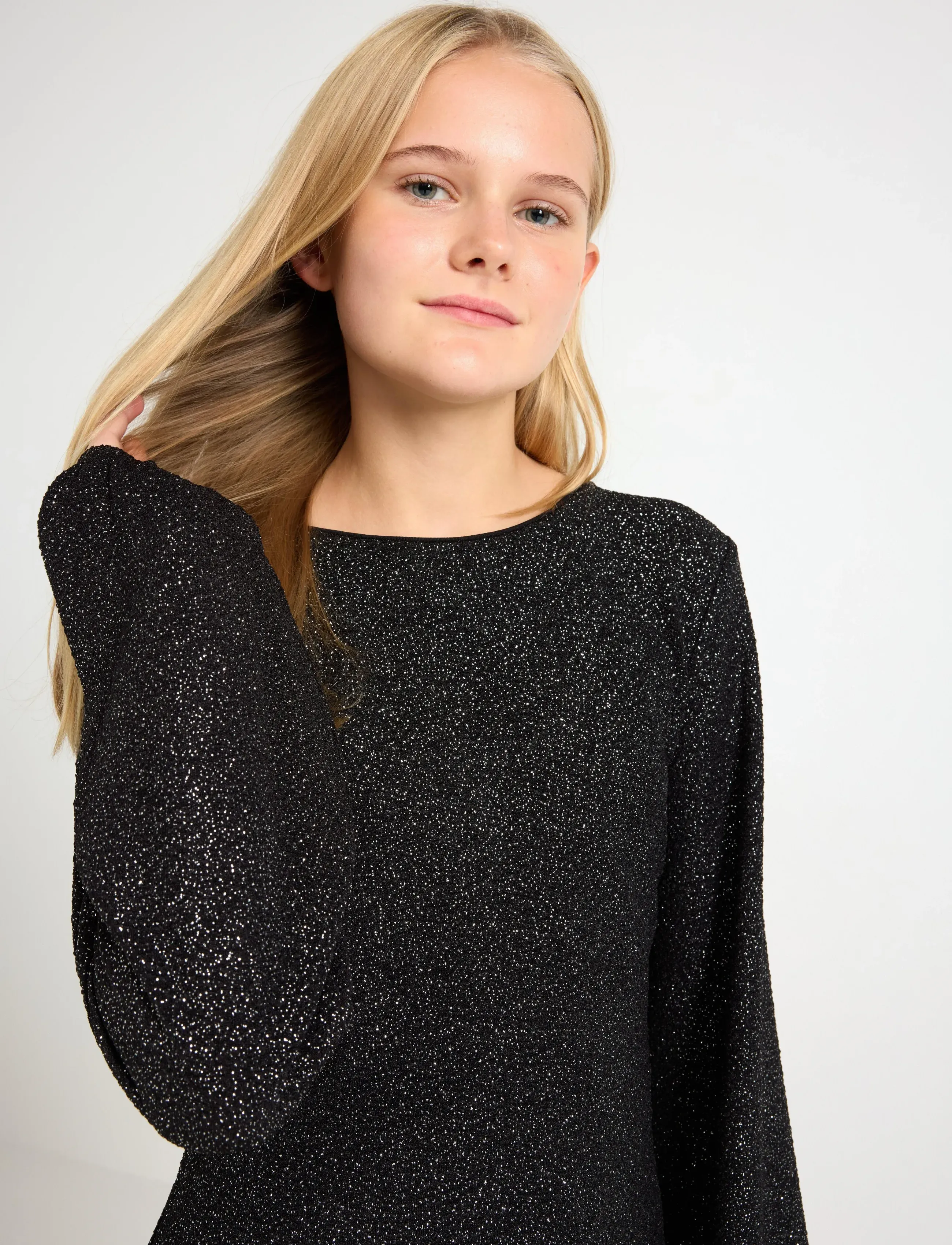 Lindex - Klänning med rosettdetalj - langærmede hverdagskjoler - black - 4