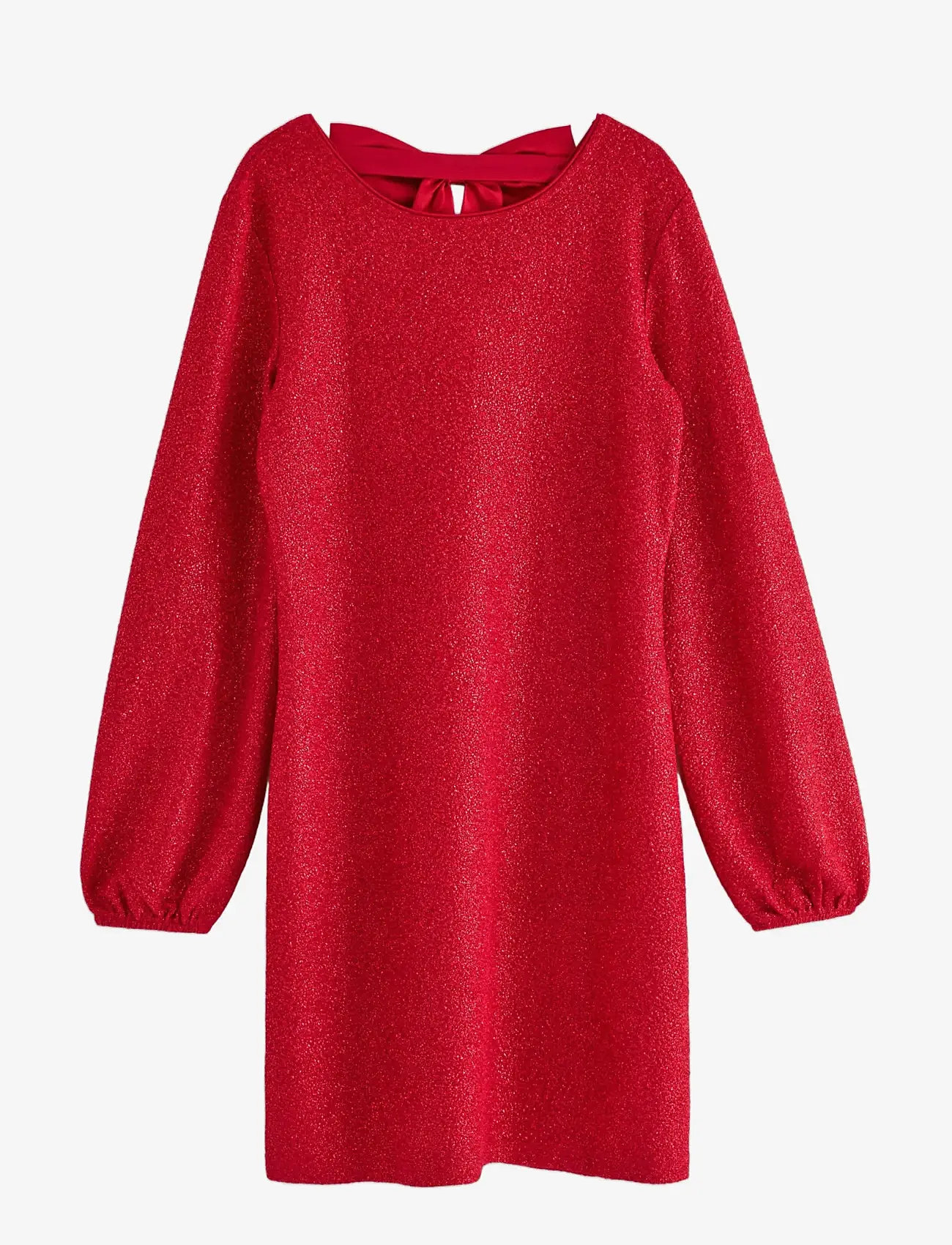 Lindex - Kjole med sløyfedetalj - pikkade varrukatega vabaaja kleidid - dark red - 1