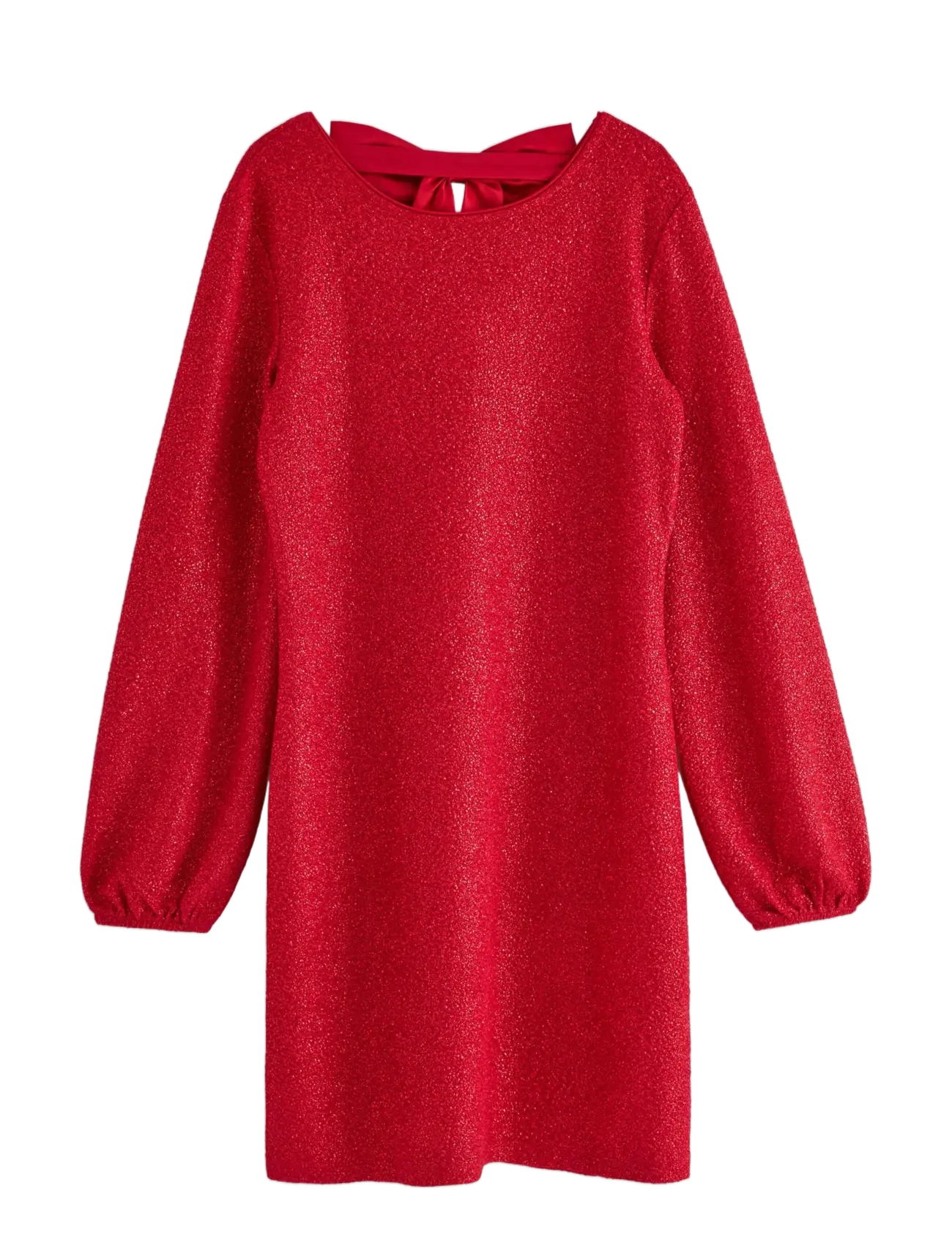 Kjole med sløjfedetalje - DARK RED