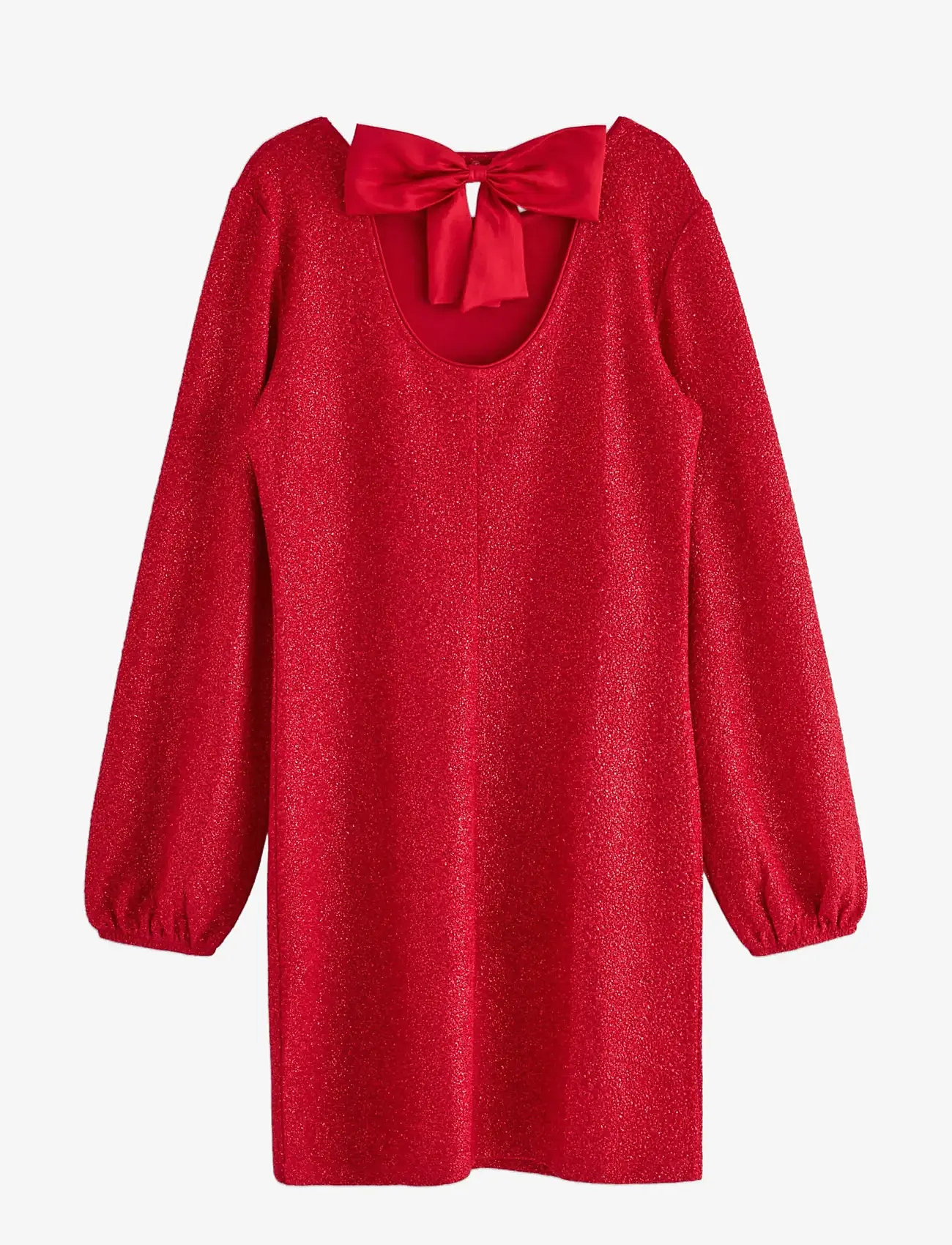 Lindex - Kjole med sløyfedetalj - pikkade varrukatega vabaaja kleidid - dark red - 2