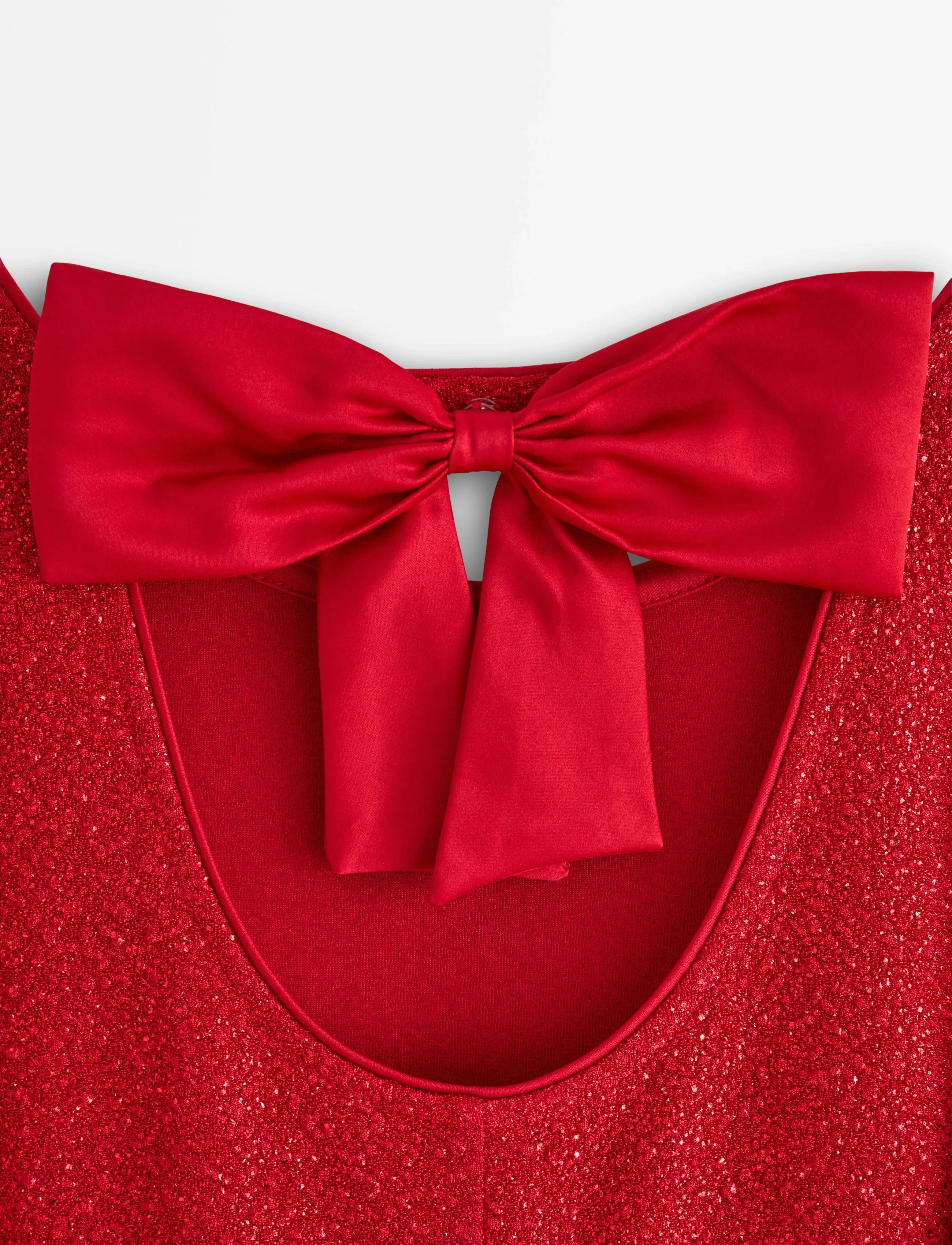 Lindex - Klänning med rosettdetalj - langærmede hverdagskjoler - dark red - 5