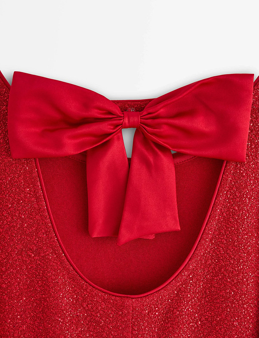 Lindex - Klänning med rosettdetalj - ikdienas kleitas ar garām piedurknēm - dark red - 5