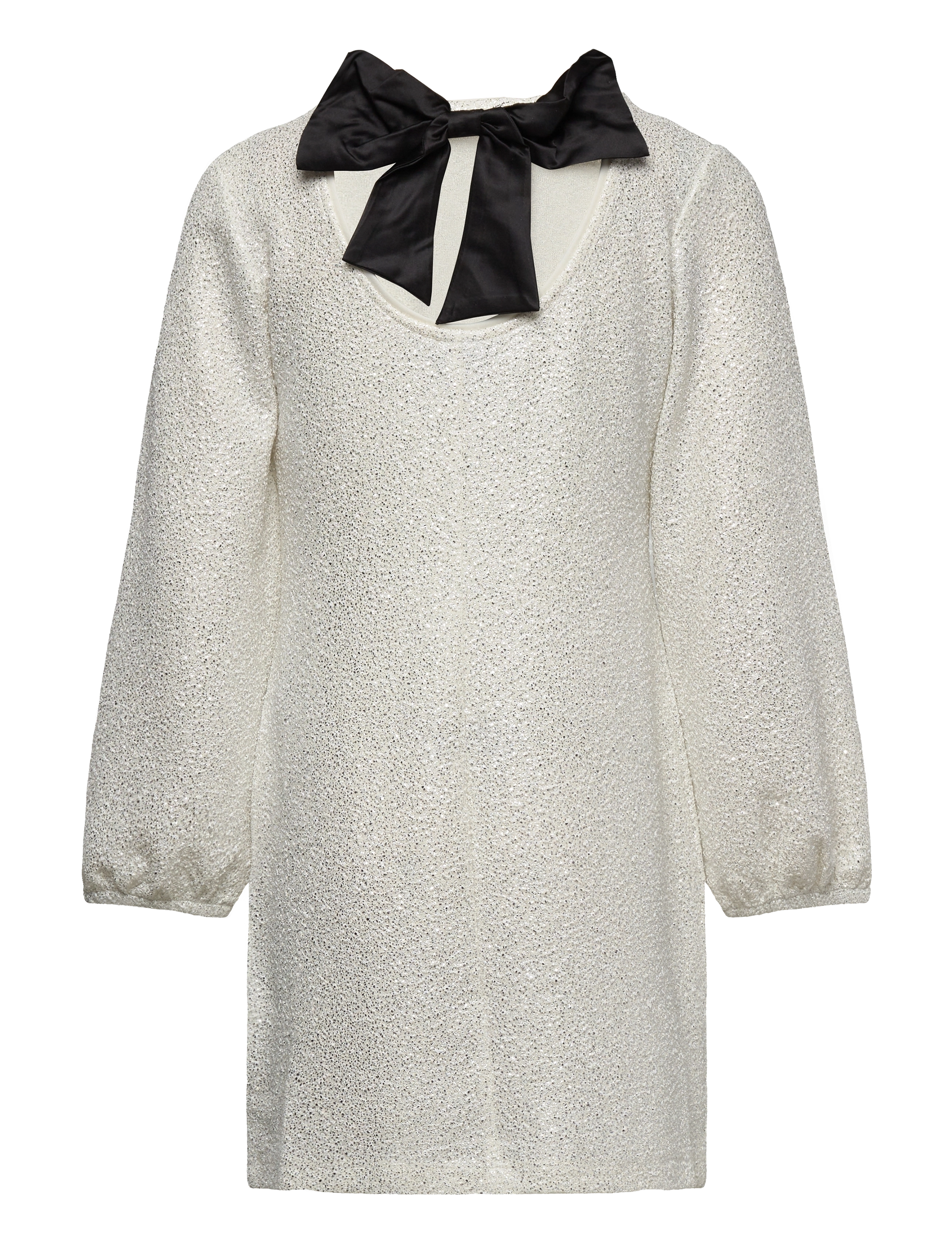 Kjole med sløjfedetalje - DUSTY WHITE