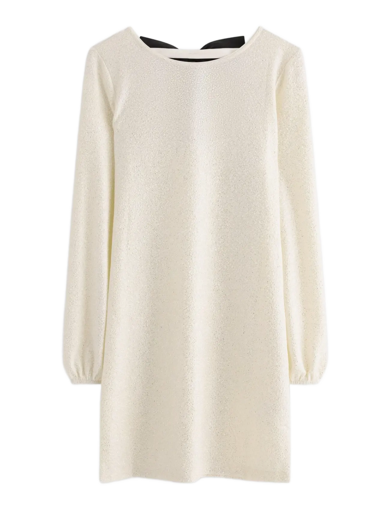 Kjole med sløjfedetalje - LIGHT DUSTY WHITE