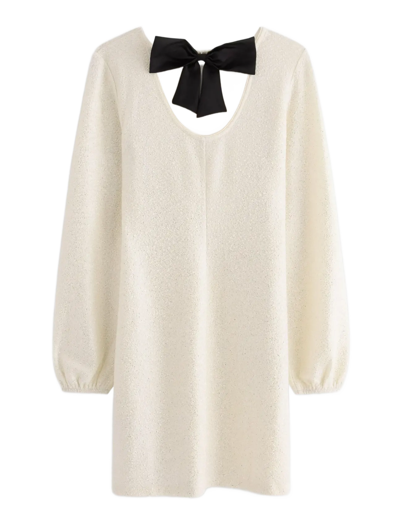 Lindex - Klänning med rosettdetalj - langermede hverdagskjoler - light dusty white - 2