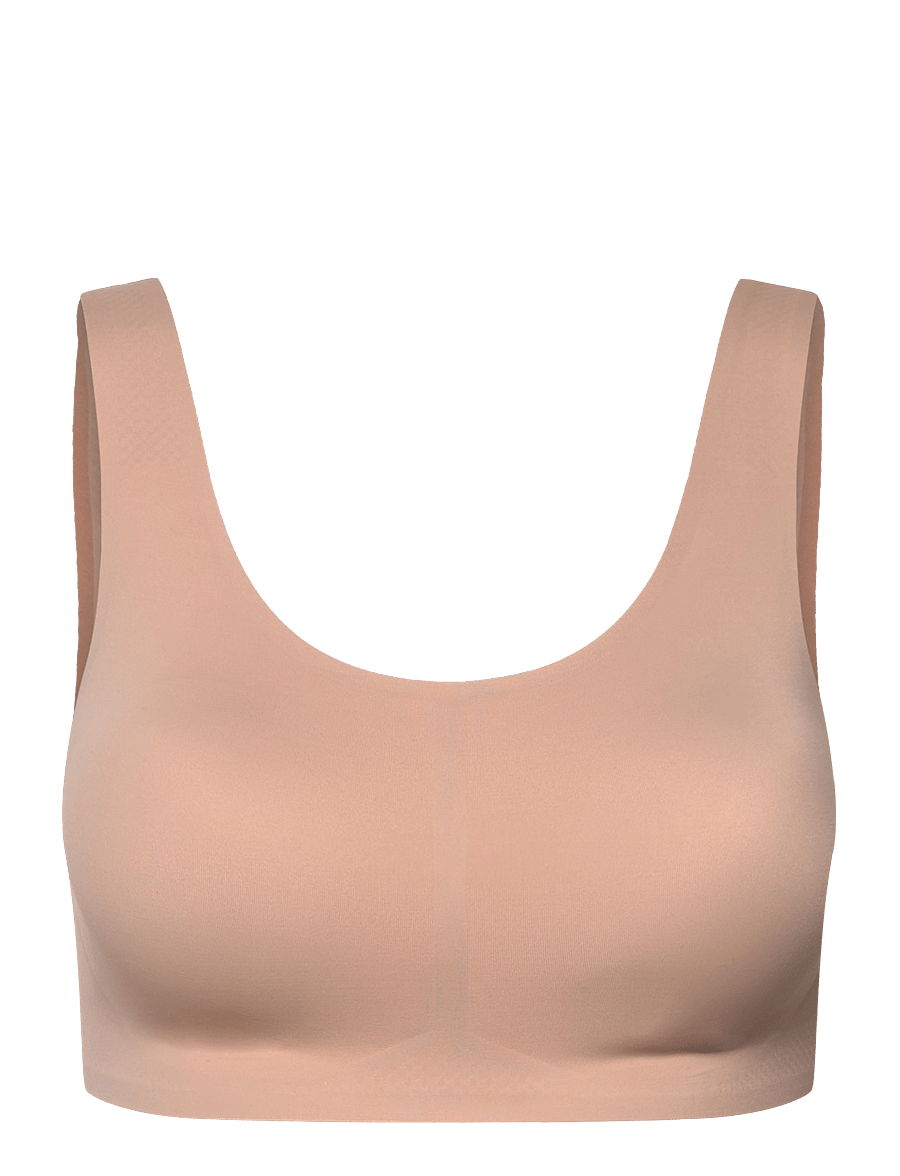 Lindex - Bra Svea U neck top - brassières - beige - 1