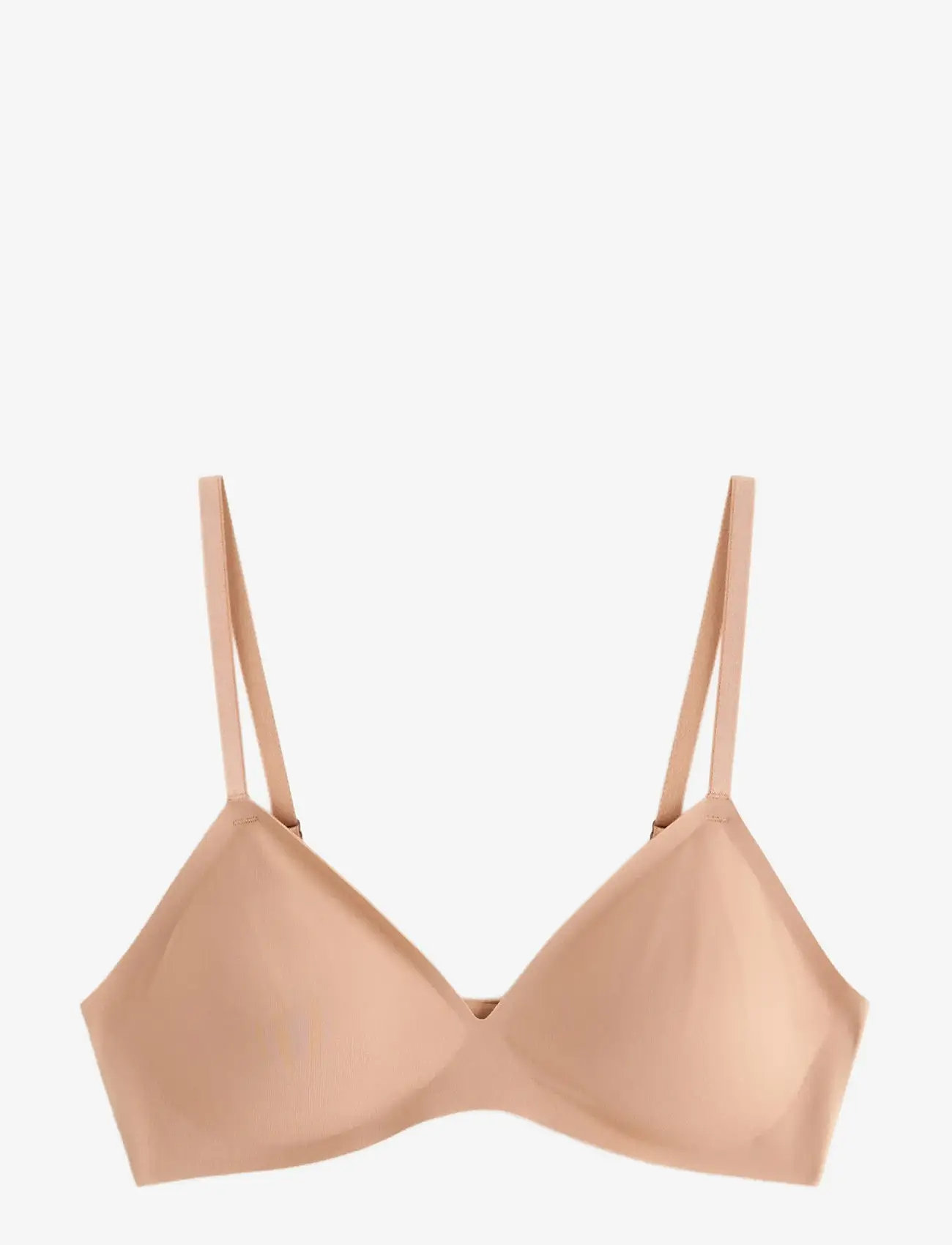 Lindex - Sømløs myk bh - bralette - beige - 0