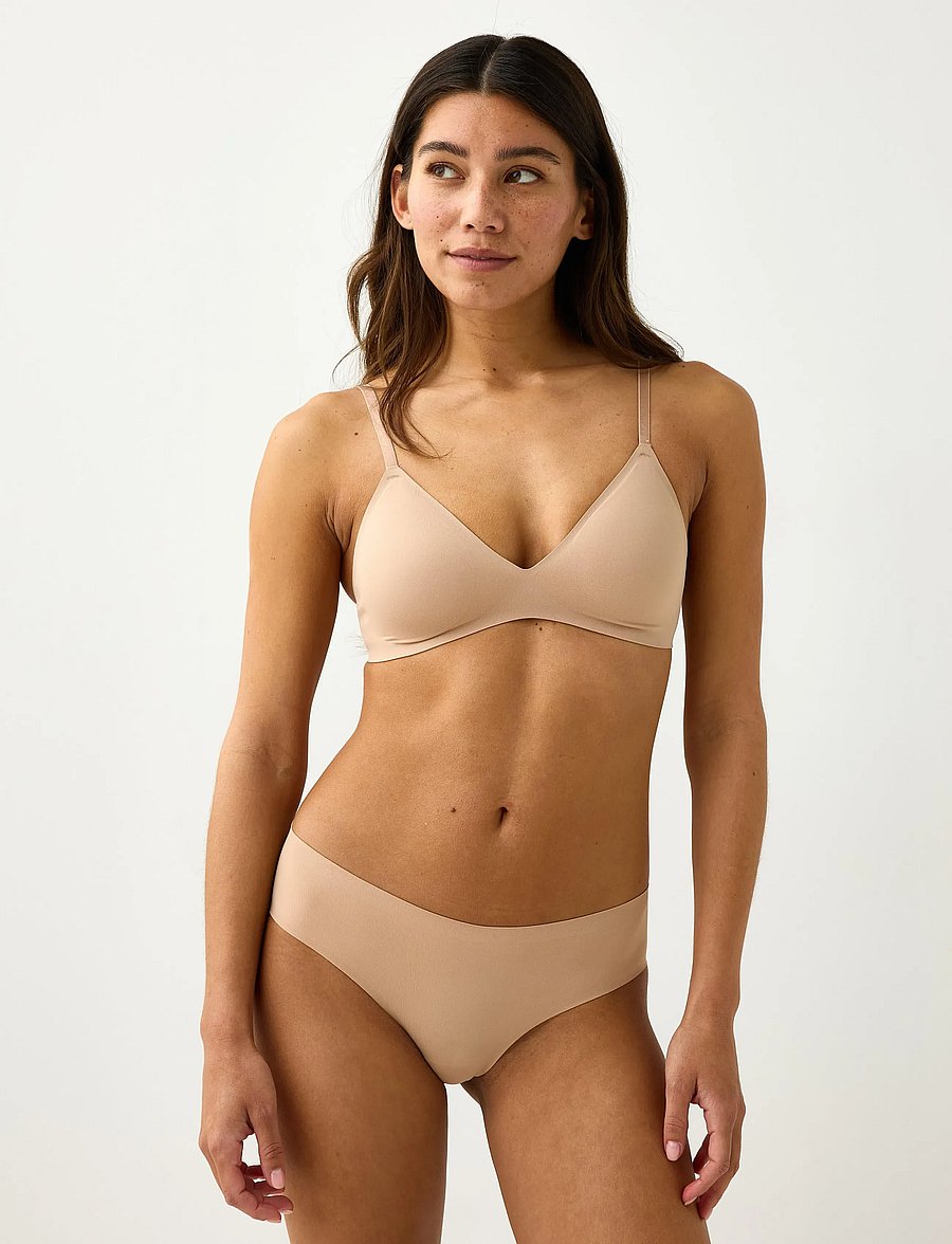 Lindex - Seamless soft bra - bralette - beige - 0