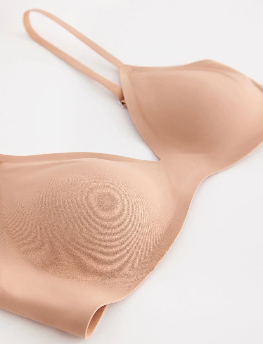 Lindex - Seamless soft bra - bralette - beige - 5