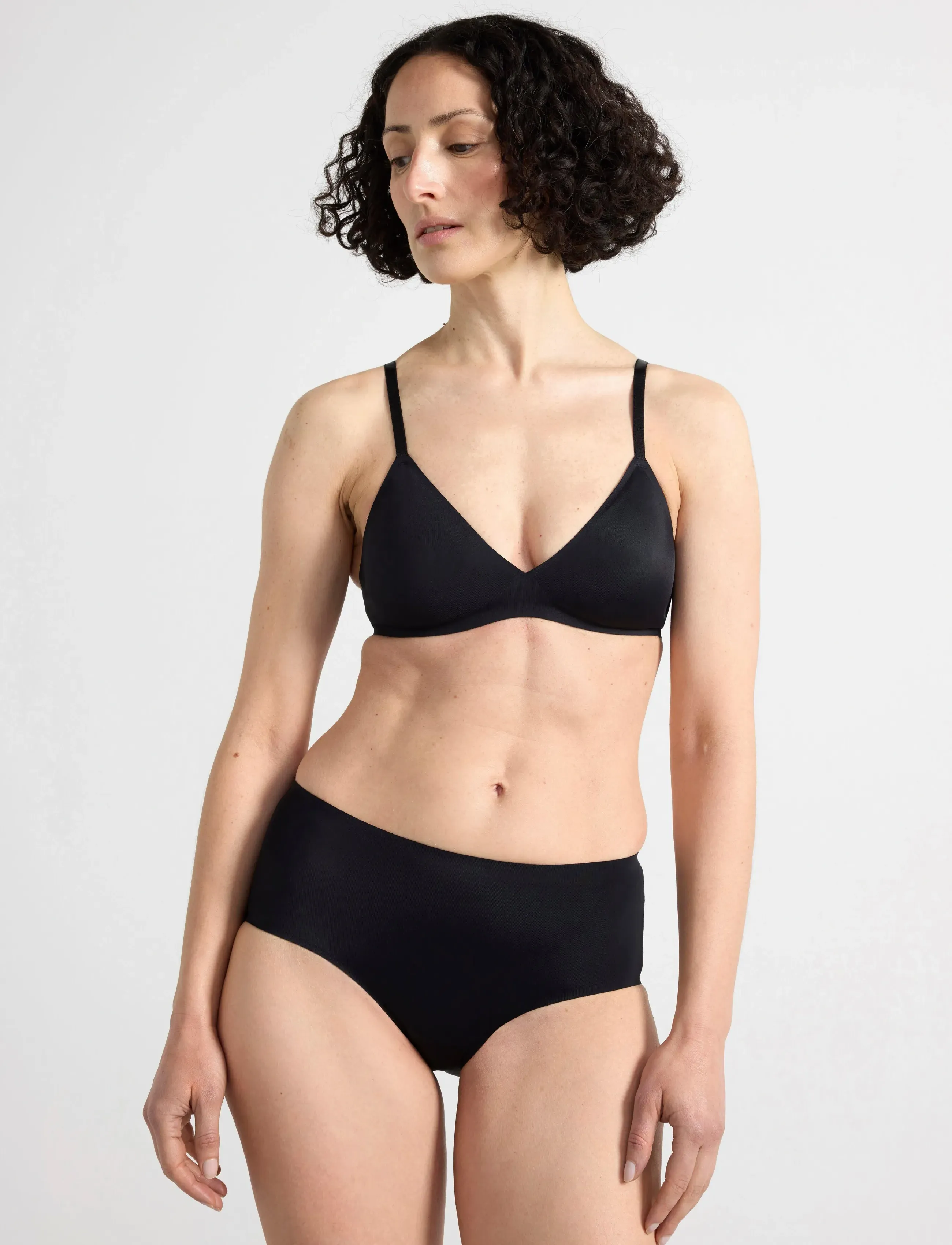 Lindex Seamless Soft Bra, Kvinder, Sømløs Blød BH, Sort, Str: XL