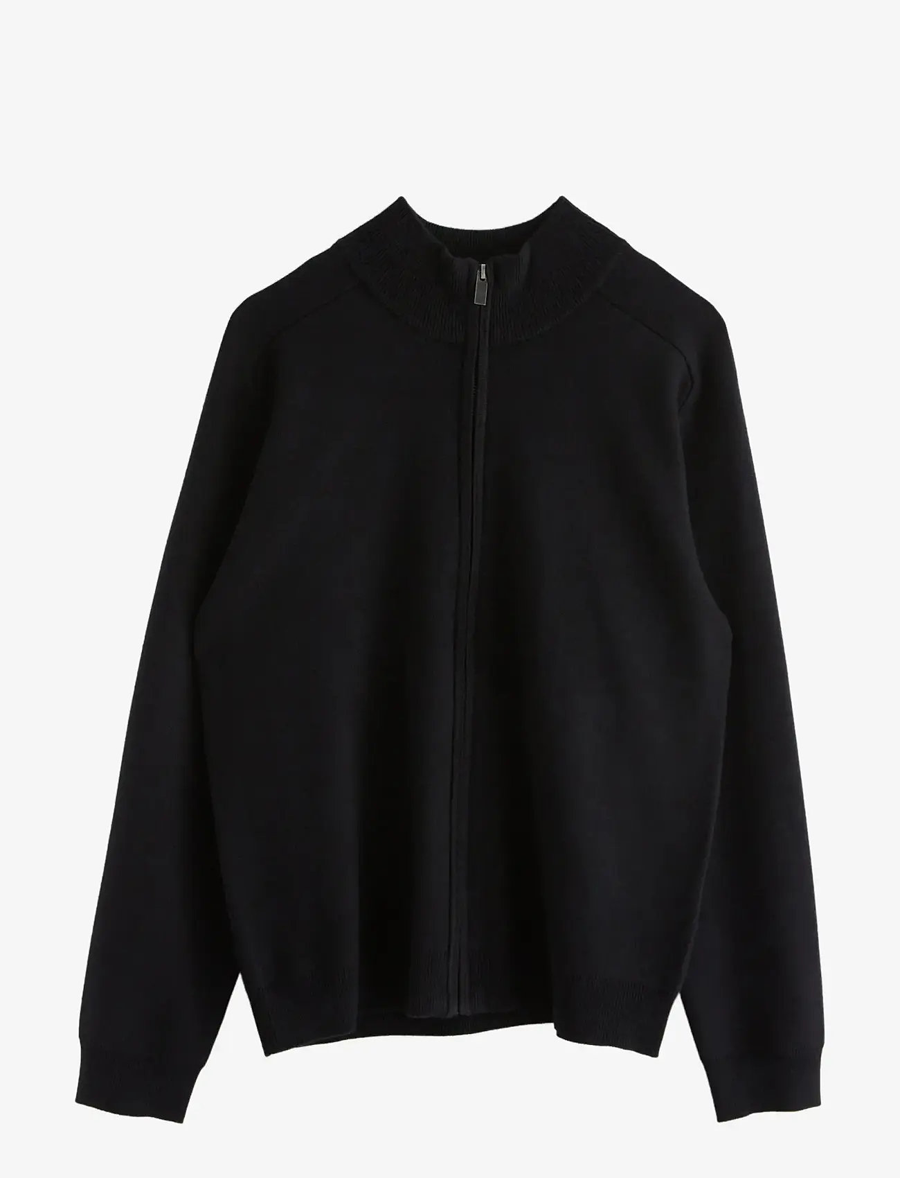 Lindex - Cardigan knitted fullzip - dressipluusid - black - 1