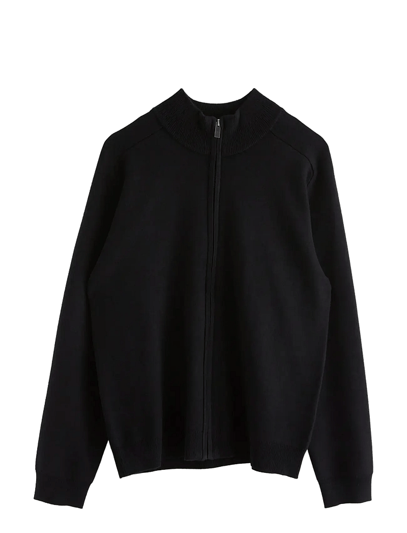 Lindex - Cardigan knitted fullzip - collegepaidat - black - 1