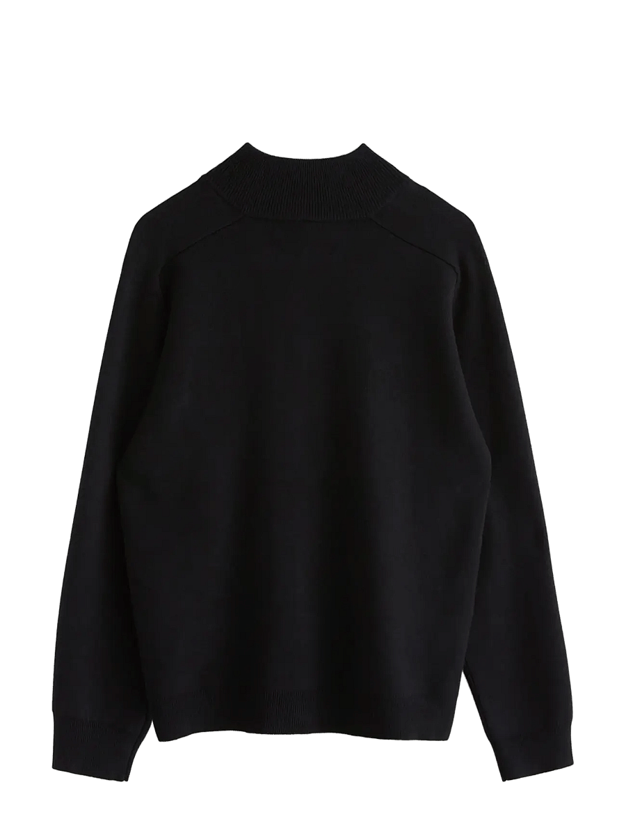Lindex - Cardigan knitted fullzip - sweatshirts - black - 2