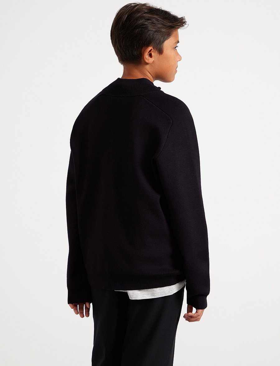 Lindex - Cardigan knitted fullzip - sweatshirts - black - 3