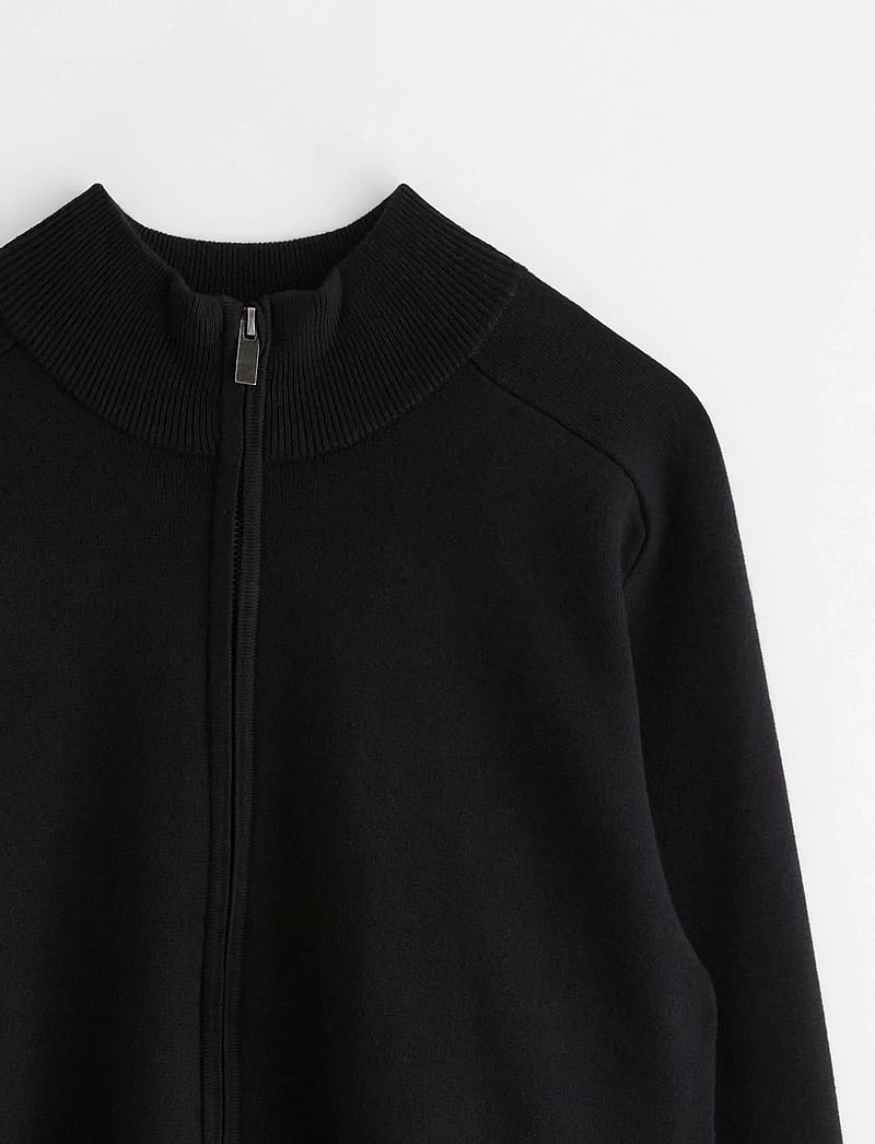 Lindex - Cardigan knitted fullzip - collegepaidat - black - 5