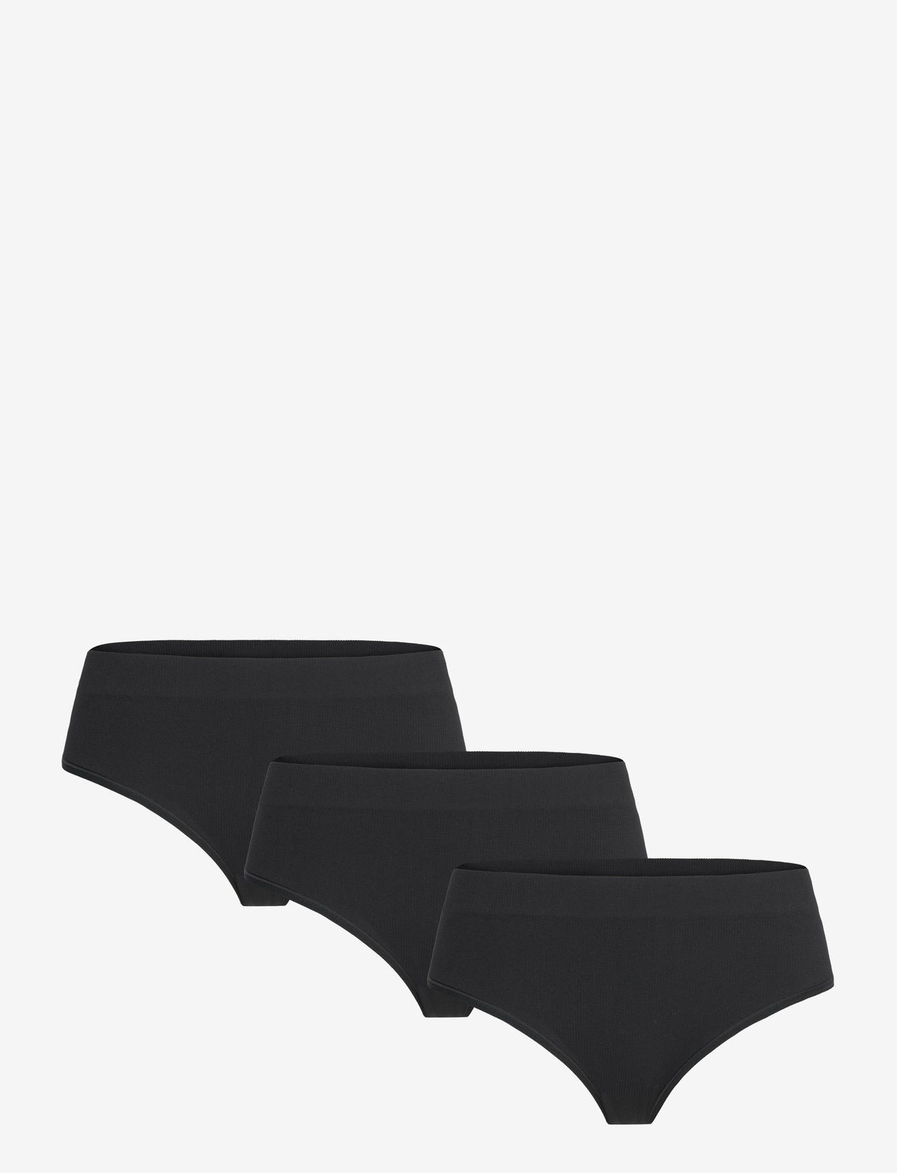 Lindex - Brief Brazi High Seamless Rib - brazilian trosor - black - 1