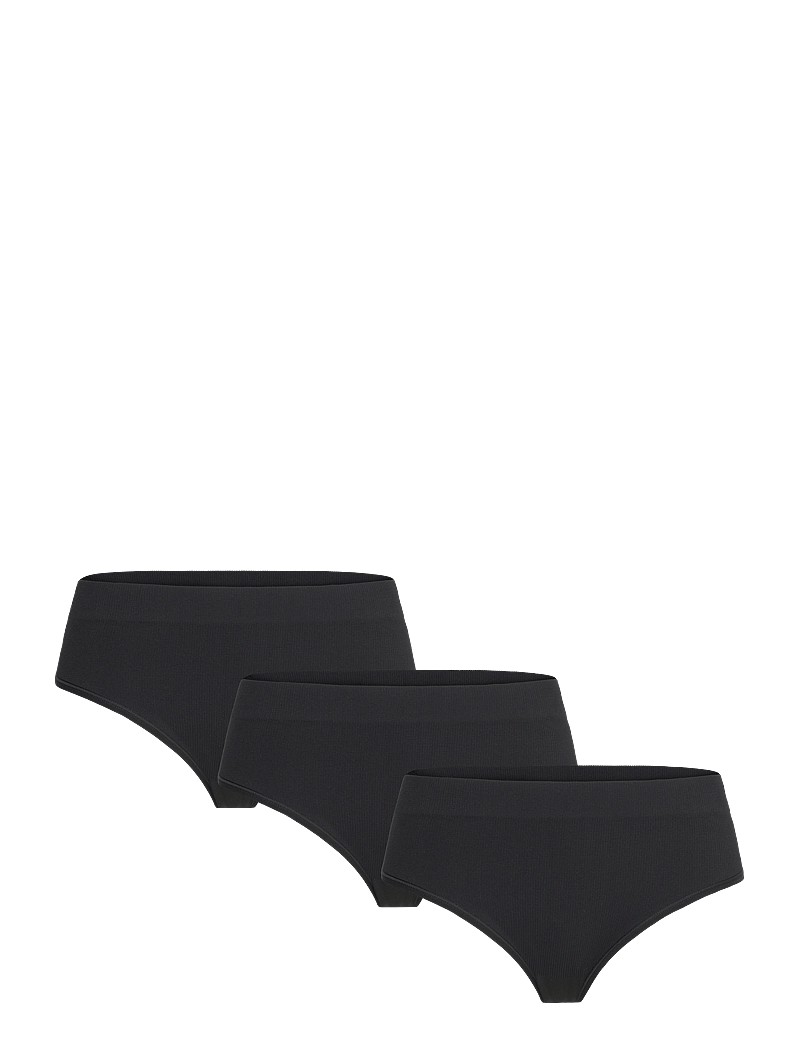 Lindex - Brief Brazi High Seamless Rib - brazilian slips - black - 1