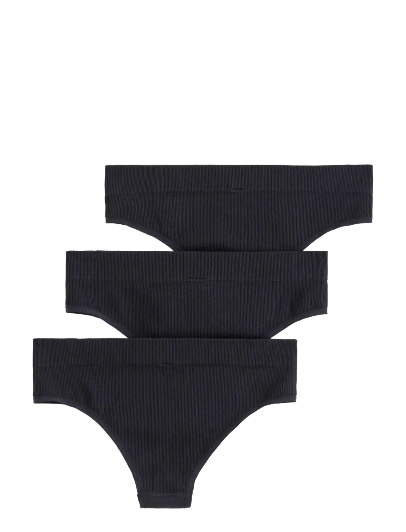 Lindex - Brief Brazi High Seamless Rib - black - 2
