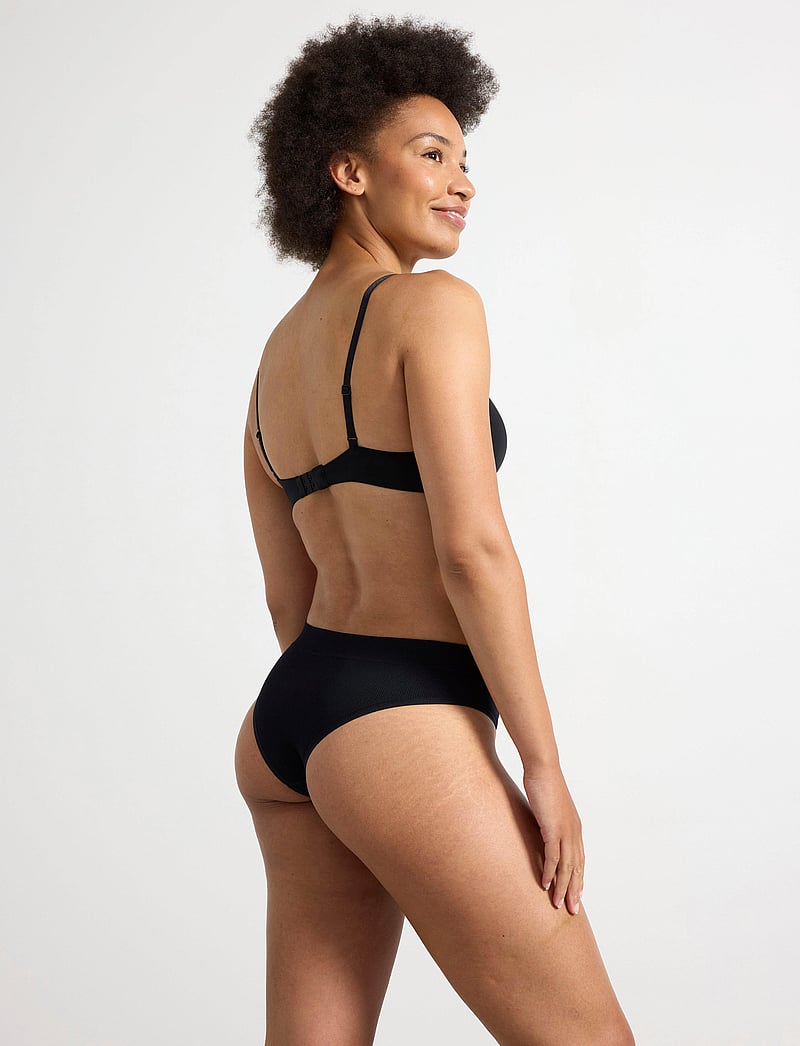 Lindex - Brief Brazi High Seamless Rib - brazilian slips - black - 4
